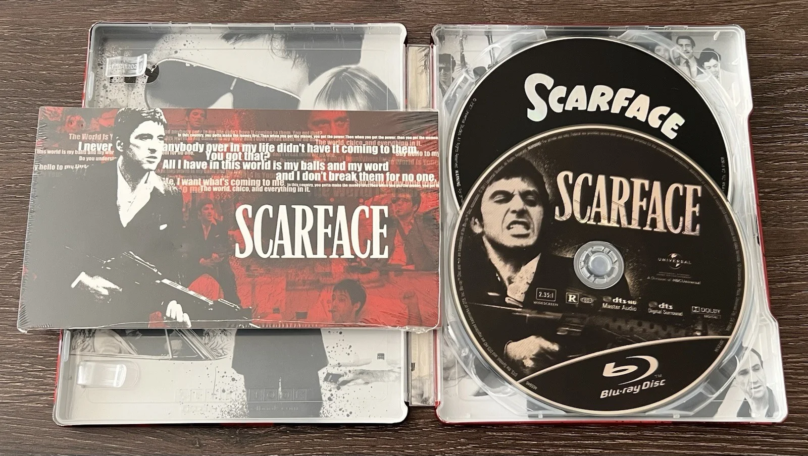 SIGNED Oliver Stone SCARFACE SteelBook Limited Edition Blu-Ray + Art Cards, изображение 2