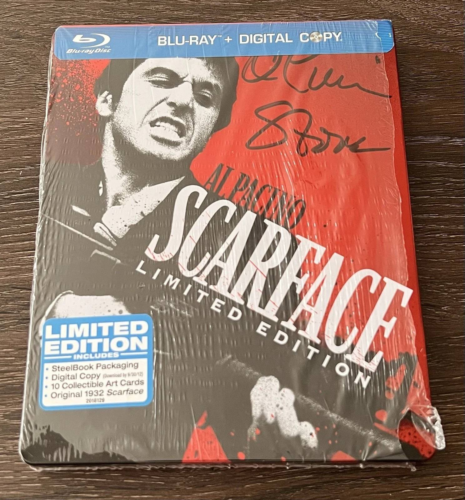 SIGNED Oliver Stone SCARFACE SteelBook Limited Edition Blu-Ray + Art Cards, изображение 4
