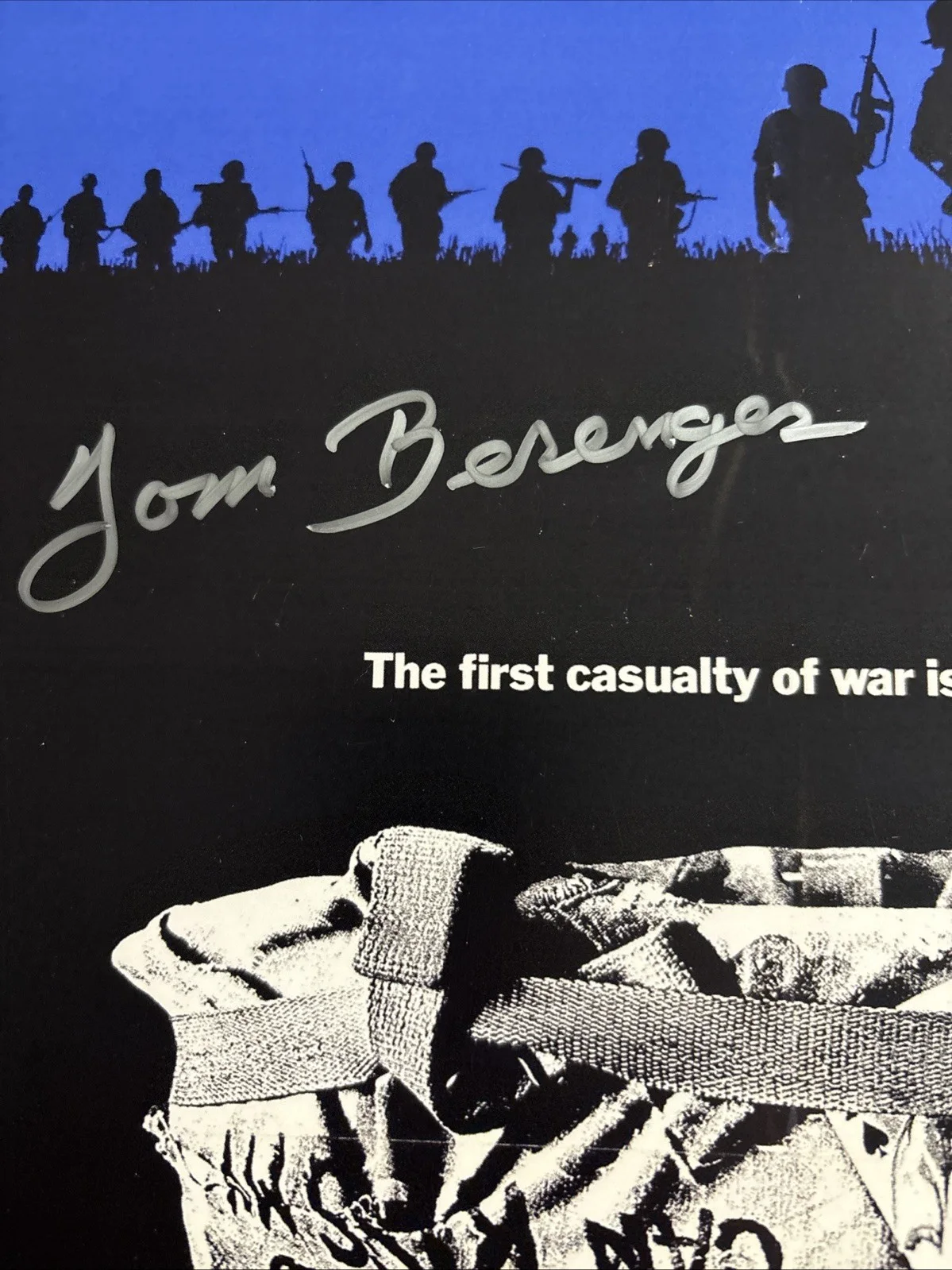 Tom Berenger — Tom Berenger Autographed Signed 11X17 Platoon Movie Poster -Schwartz Hologram, изображение 5