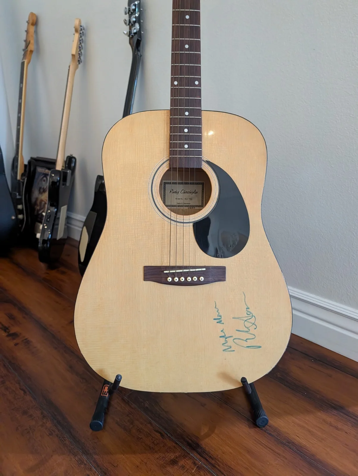 Bob Seger Signed Acoustic Guitar Autograph Vintage Display Piece, image 2