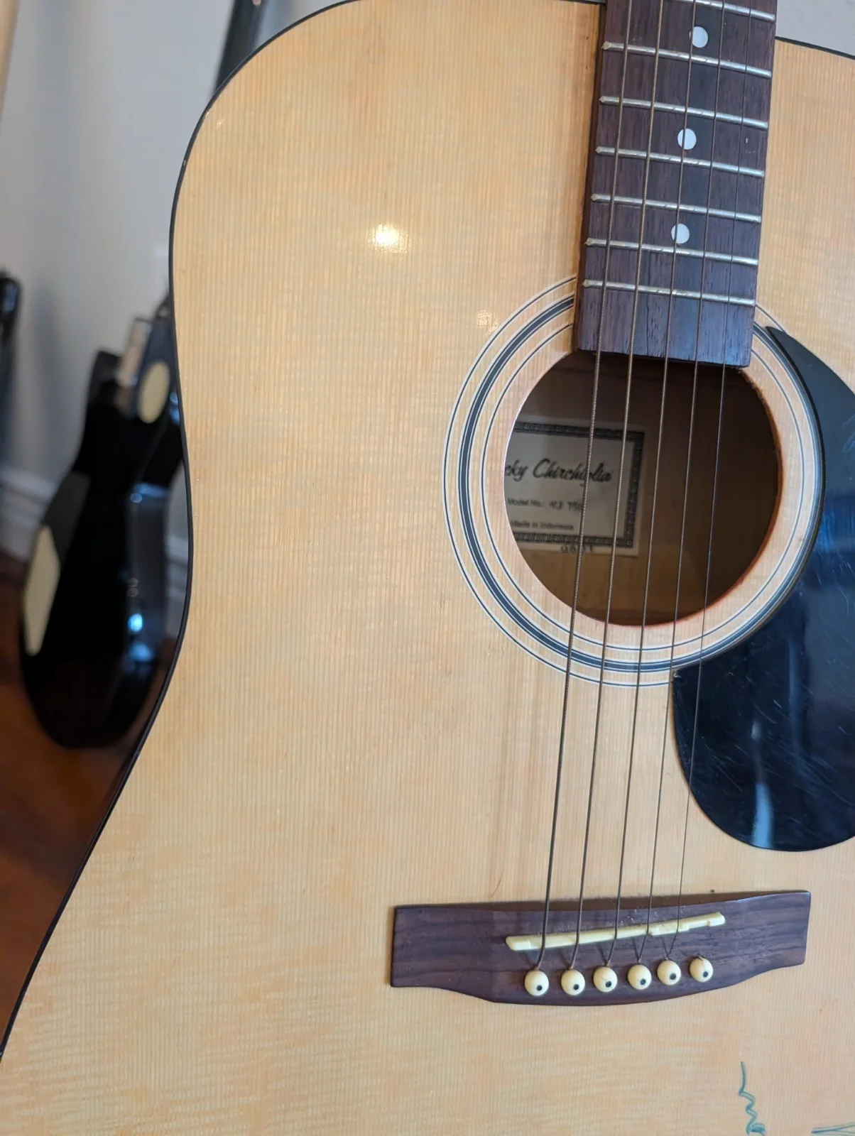 Bob Seger Signed Acoustic Guitar Autograph Vintage Display Piece, image 4