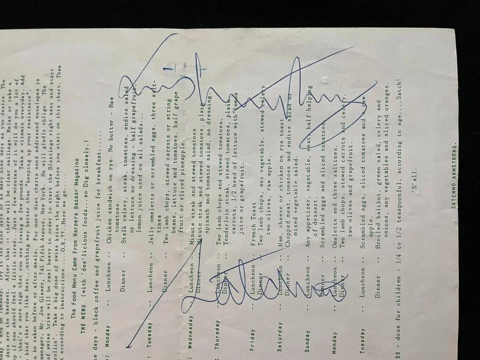 Louis Armstrong Signed Autographed Brochure BAS BECKETT LOA, image 3