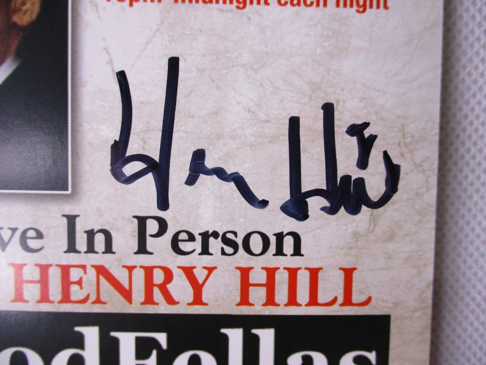 Henry Hill — Henry Hill Autographed Hustler Club Card Goodfellas Mobster Mafia SIGNED, image 2