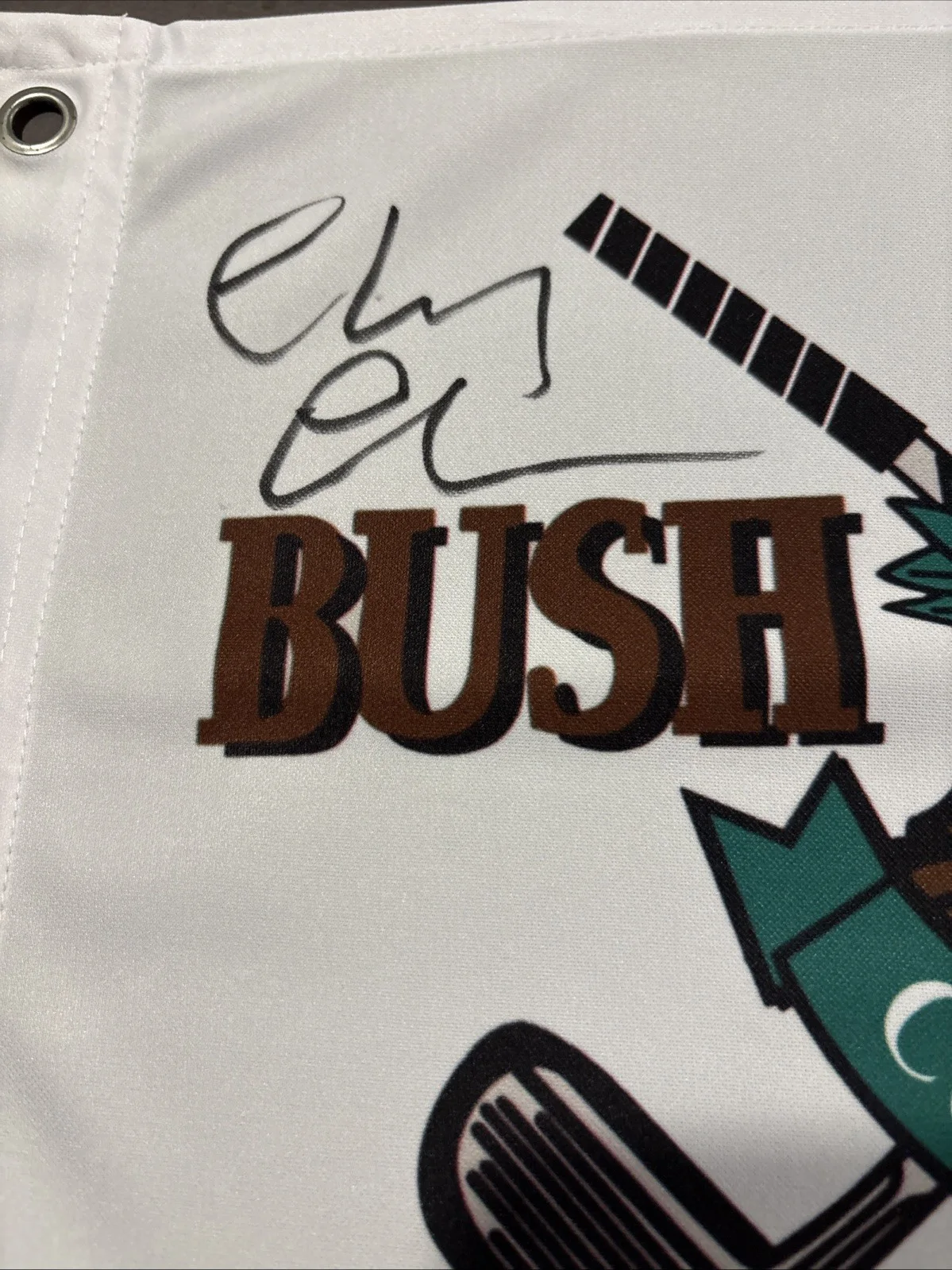 Chevy Chase — Chevy Chase Autographed Signed Bush Wood Golf Pin Flag -Caddyshack - Schwartz, изображение 4