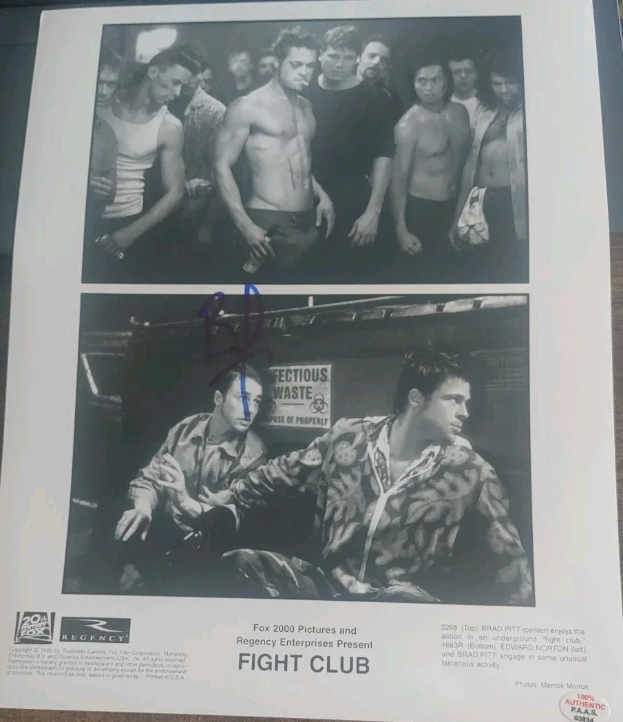 Brad Pitt — Brad Pitt Hand Signed Photo Fight Club Promo 8x10 In- Person COA 100% Authentic, изображение 5