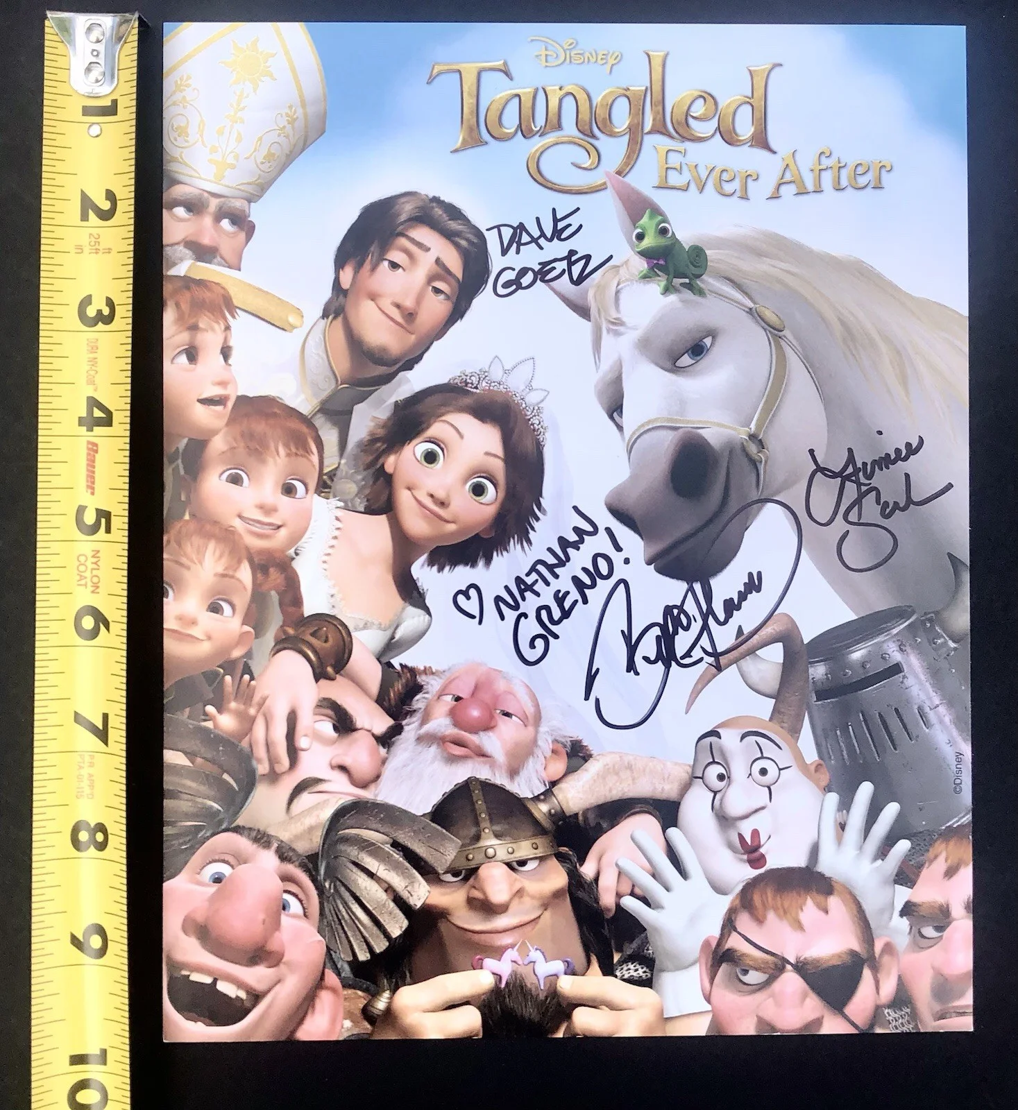 Byron Howard, Nathan Greno, Dave Goetz, Aimee Scribner — Tangled Ever After SIGNED 8x10 Art Card - Byron Howard Nathan Greno Dave Goetz, изображение 2