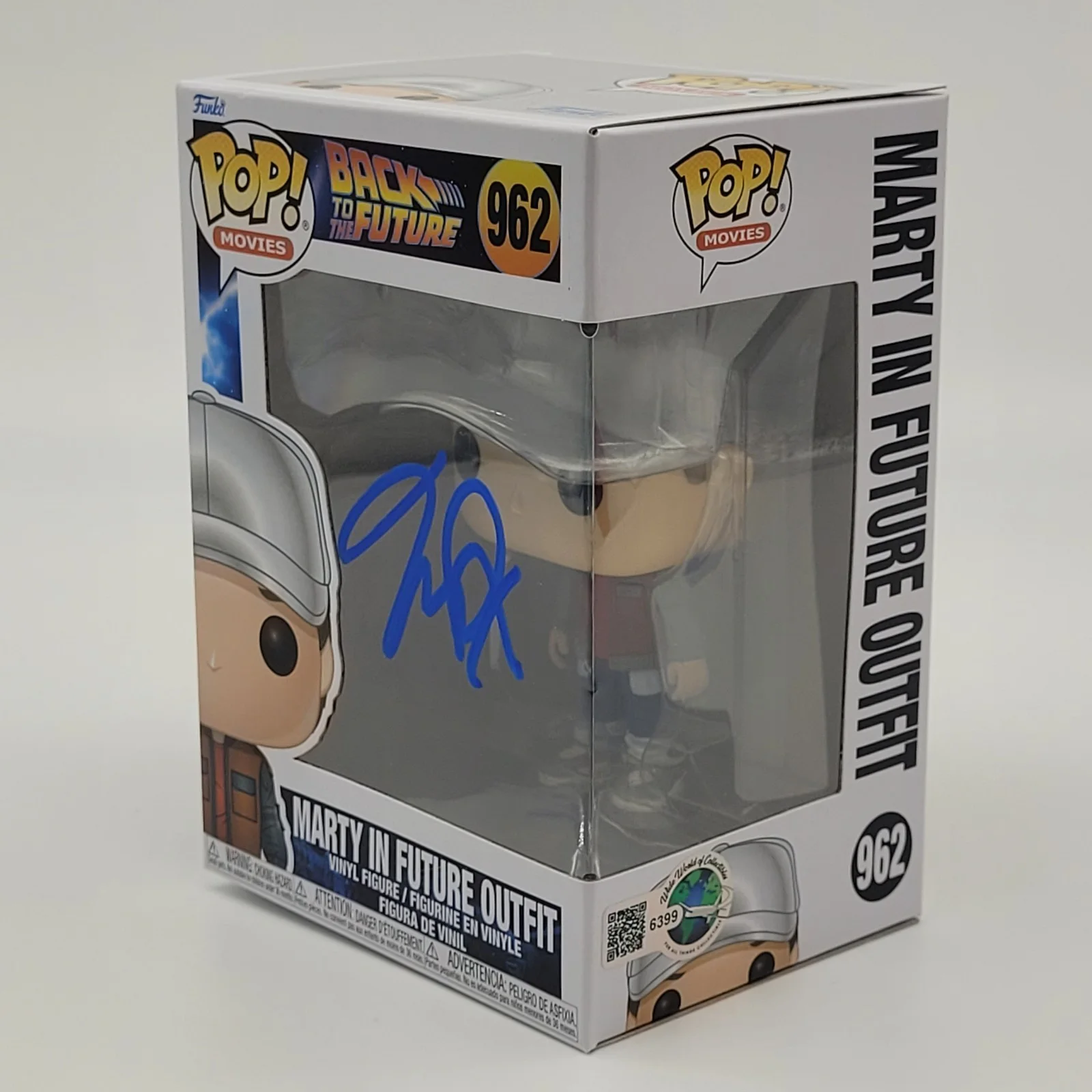 Michael J Fox — Funko Pop! MICHAEL J FOX Signed 962 Back to the Future Marty Figure W/Protector, image 4