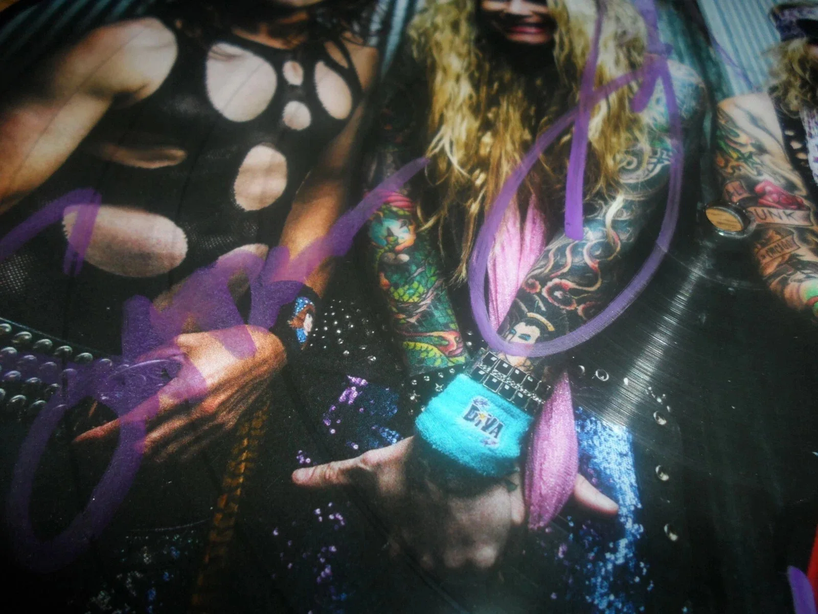 STEEL PANTHER AUTHENTIC AUTOGRAPHED/SIGNED PICTURE DISC BY ENTIRE BAND--JSA CERT, image 3
