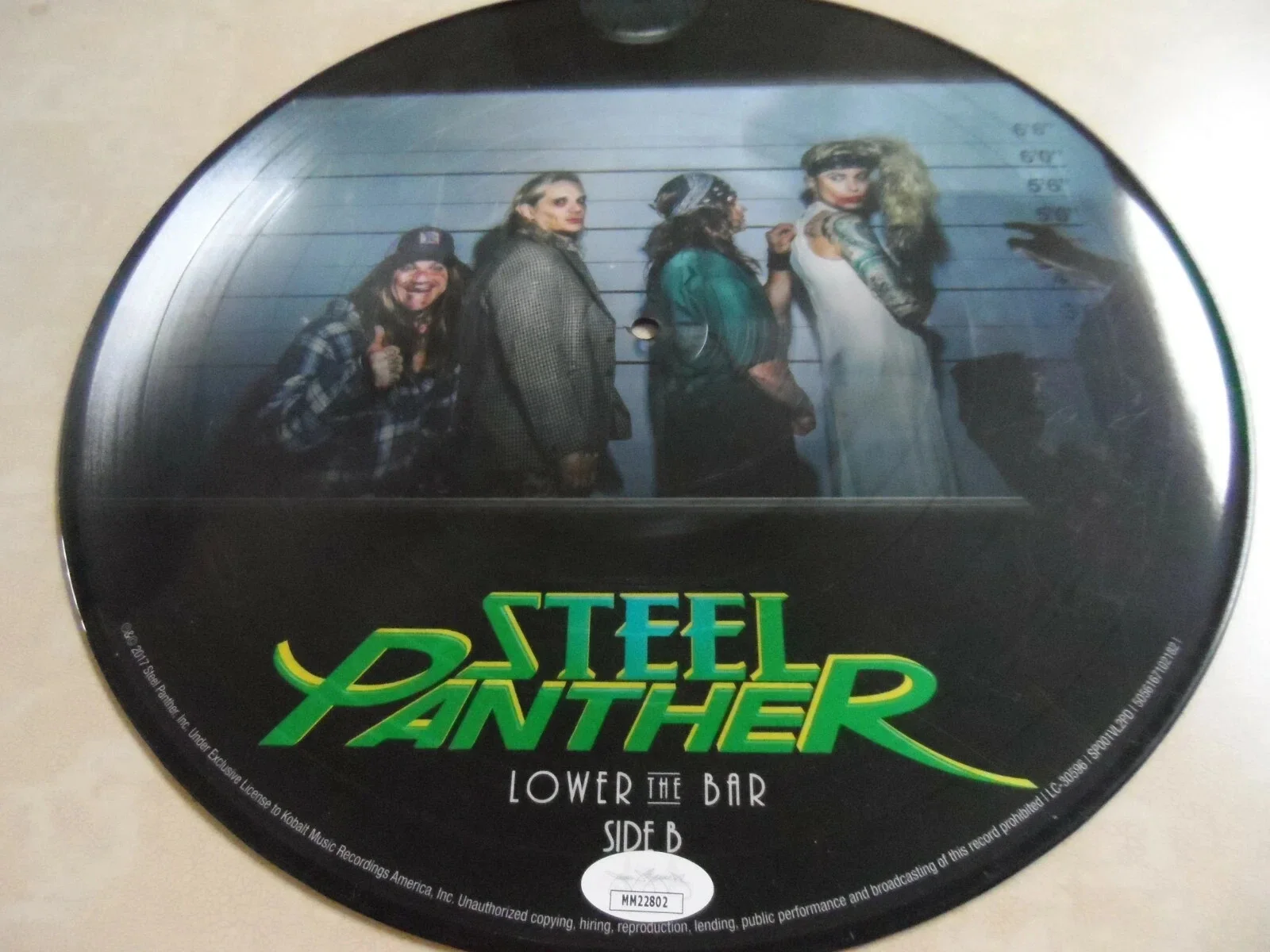 STEEL PANTHER AUTHENTIC AUTOGRAPHED/SIGNED PICTURE DISC BY ENTIRE BAND--JSA CERT, image 4
