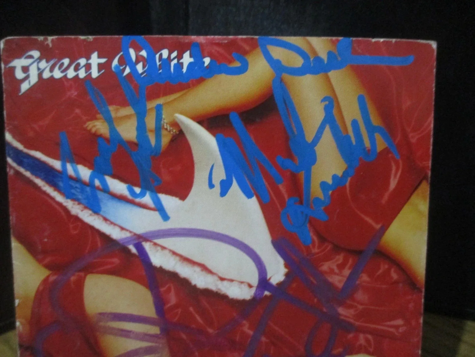 GREAT WHITE SIGNED/AUTOGRAPHED CD COVER BY JACK RUSSELL (RIP) & ENTIRE BAND, изображение 3