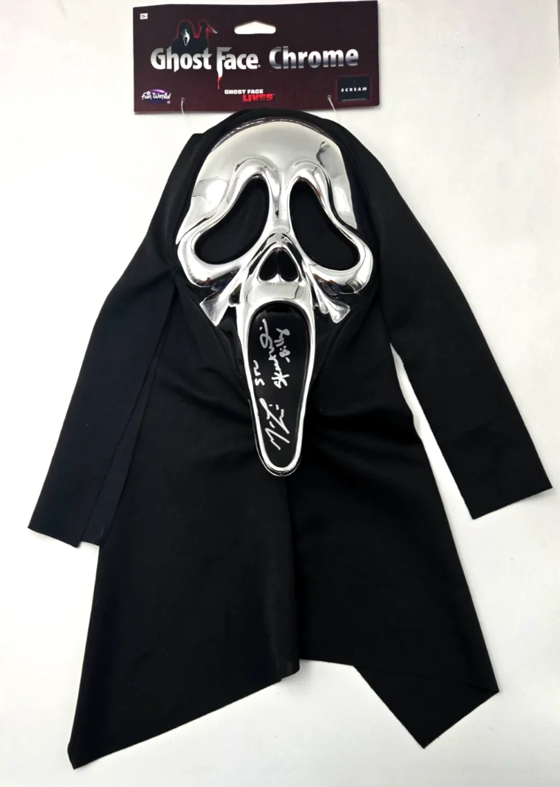 Matthew Lillard, Skeet Ulrich — Matthew Lillard Skeet Ulrich Ghostface Signed Mask Scream Chrome Beckett COA 548, изображение 2