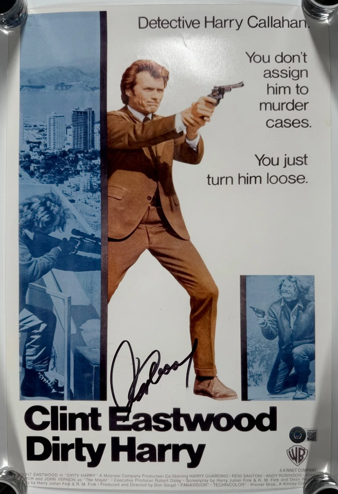 Clint Eastwood JSA Signed Autograph 12 x 18 Photo Dirty Harry, изображение 2