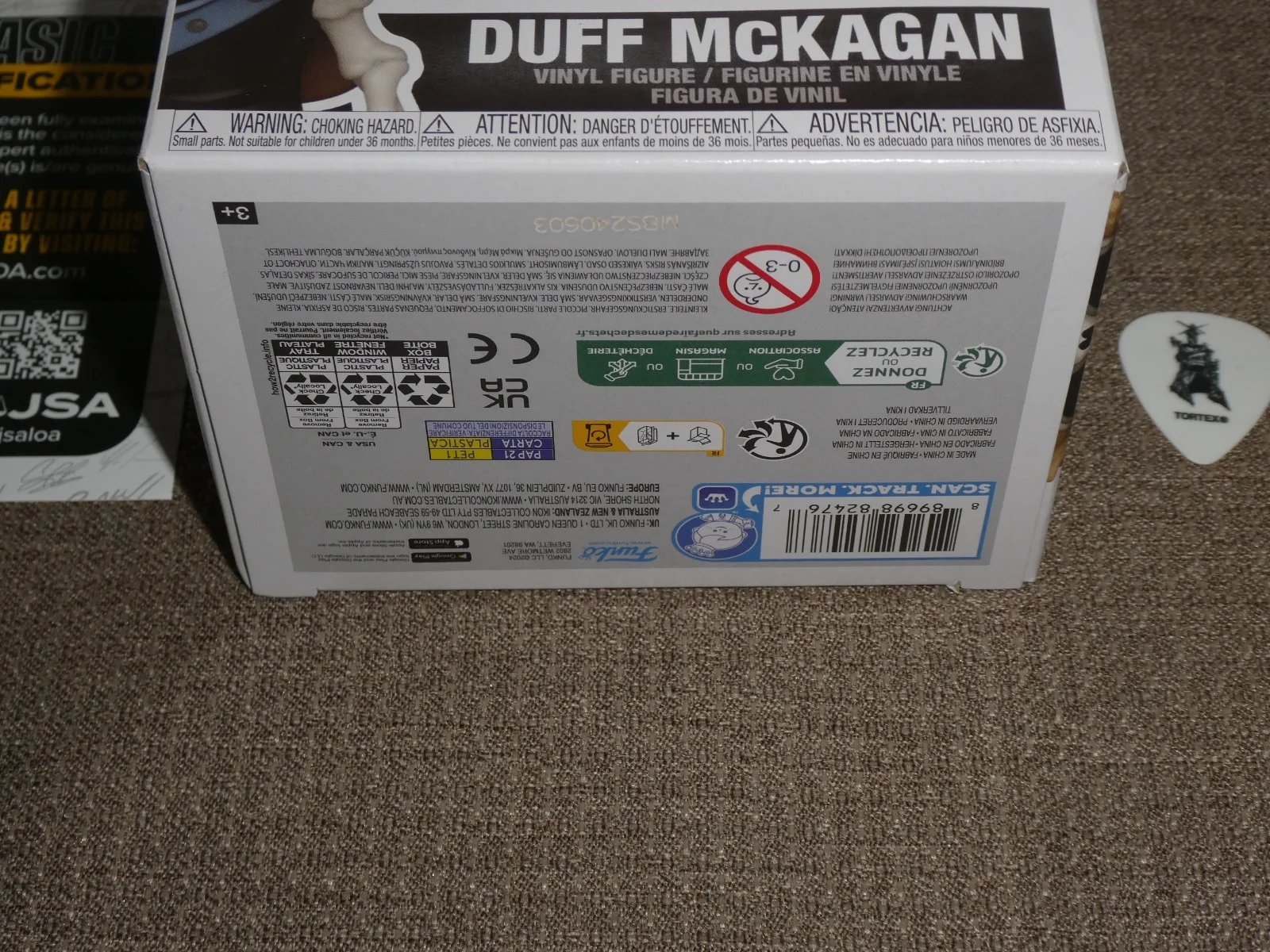 Duff McKagan Signed Funko Pop Rocks JSA #CJ62366 With Guitar Pick Guns N Roses, изображение 5