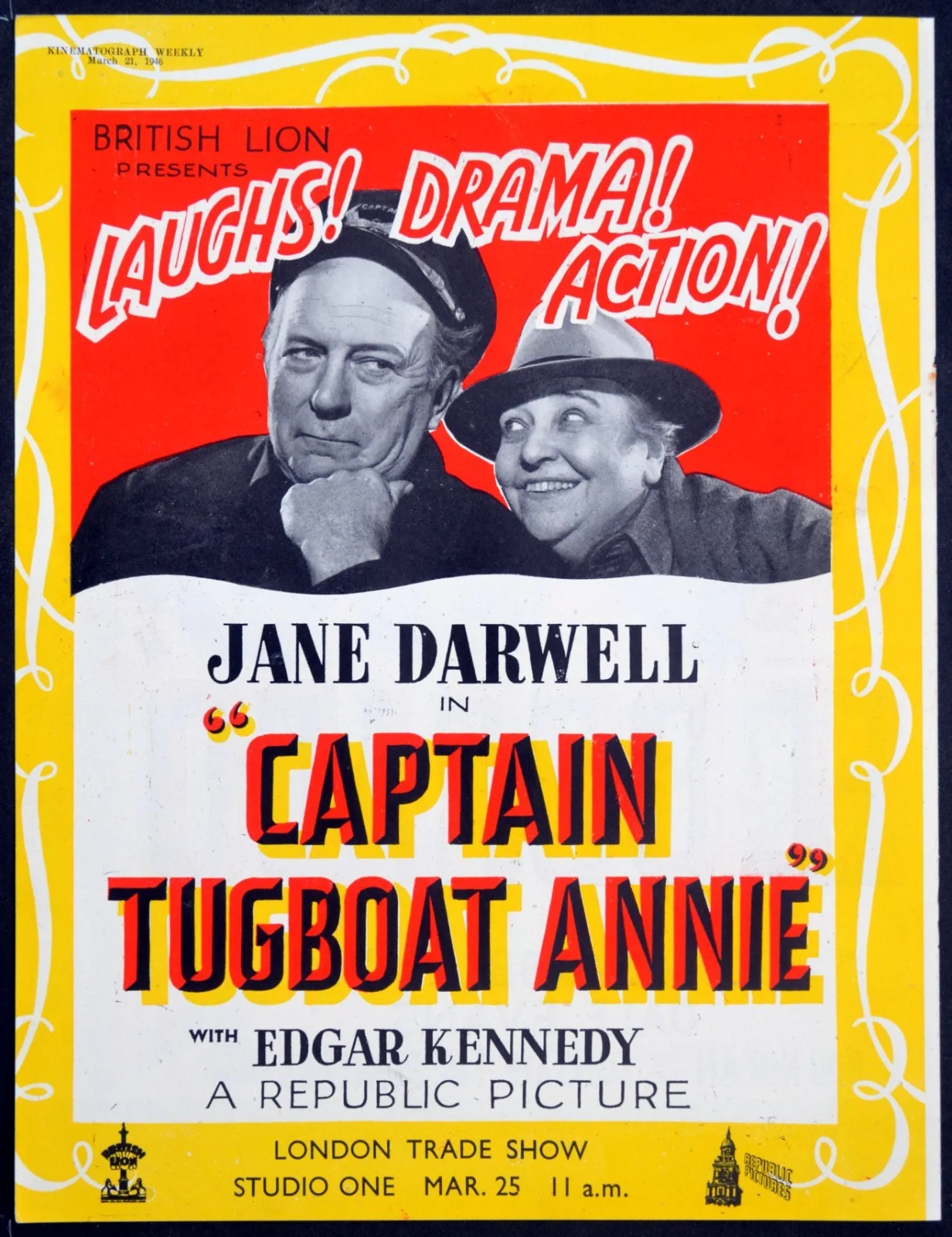 SUNSET IN EL DORADO 1945 Roy Rogers, George “Gabby” Hayes TRADE ADVERT, изображение 3