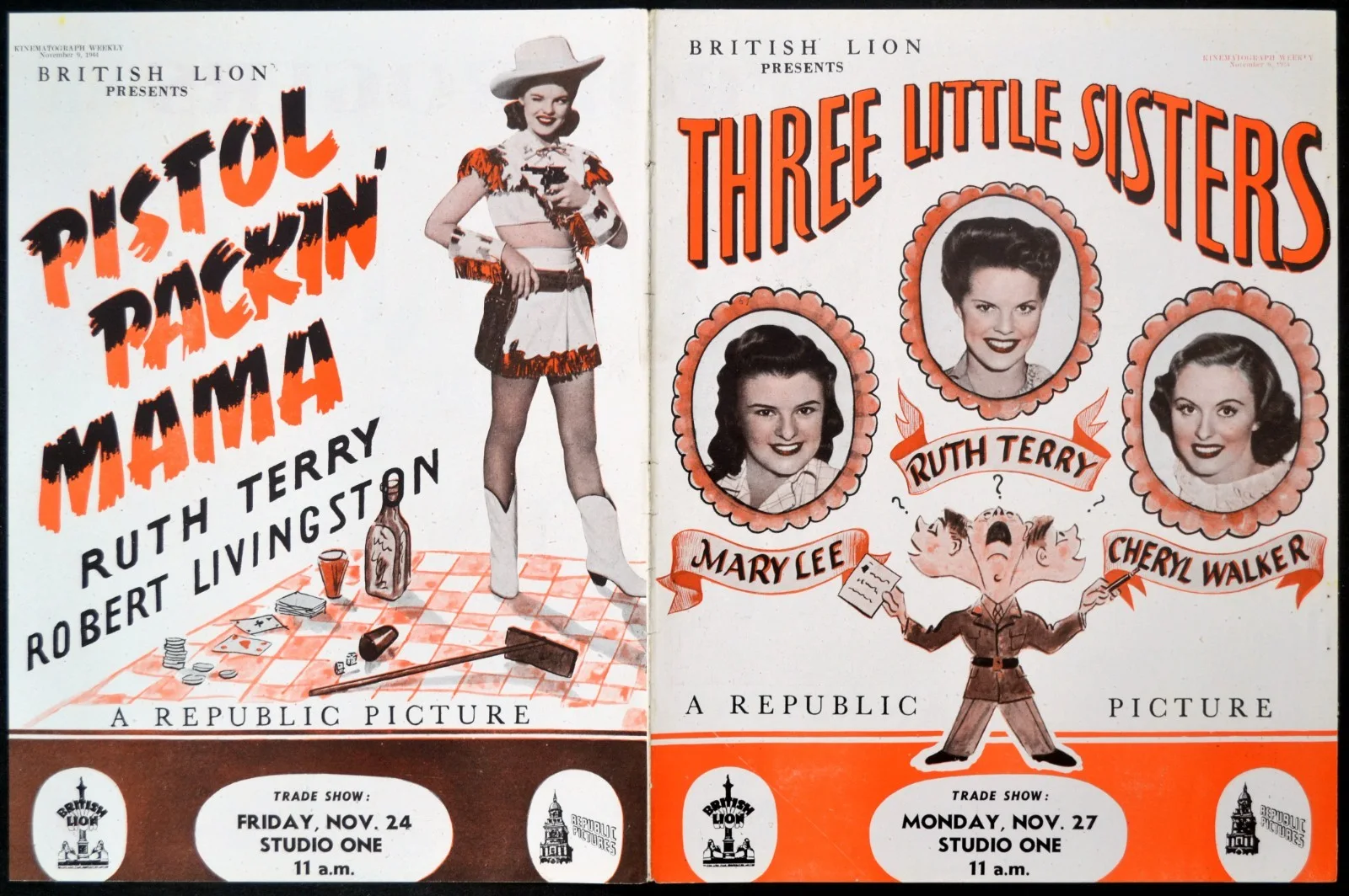 SAN FERNANDO VALLEY 1944 Roy Rogers, Trigger, Dale Evans TRADE ADVERT, изображение 2