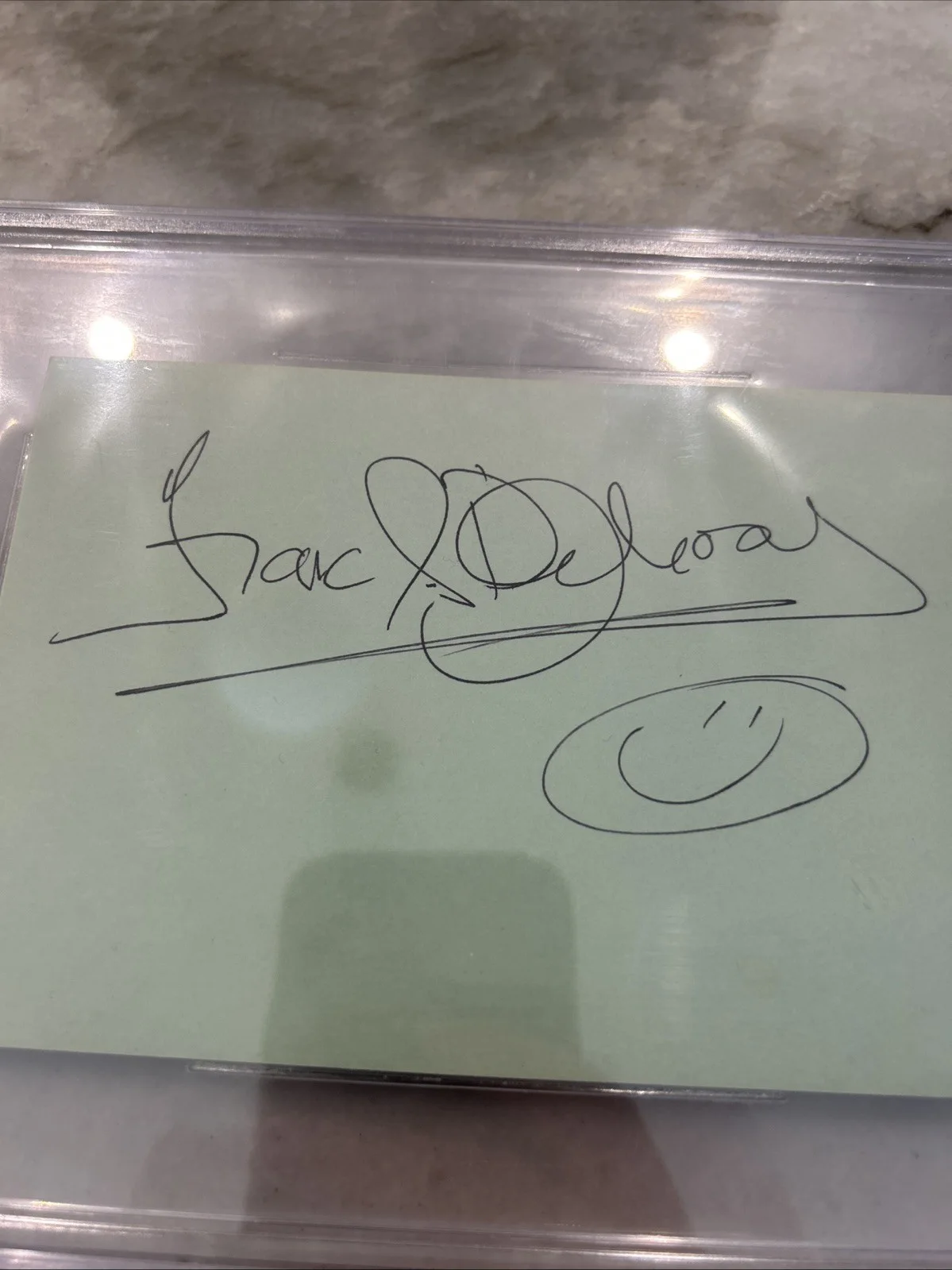 Actor Franc D'Ambrosio Signed Index Card BAS Slab The Godfather Part III", изображение 2