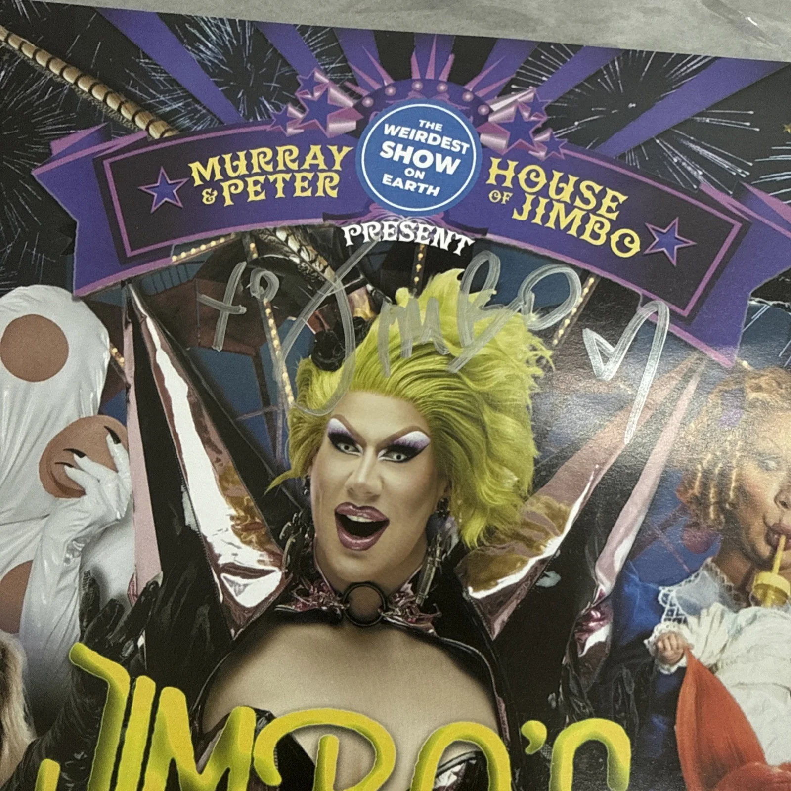 Jimbo — Jimbo’s Drag Circus World Tour 2024 VIP Signed Poster Art Rupaul’s Drag Race, изображение 4