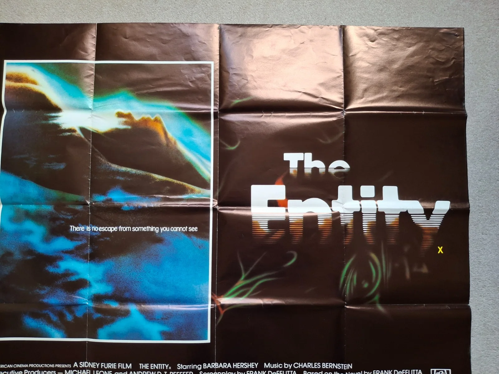 The Entity Rare & Original UK Cinema Quad Film Movie Poster, изображение 4