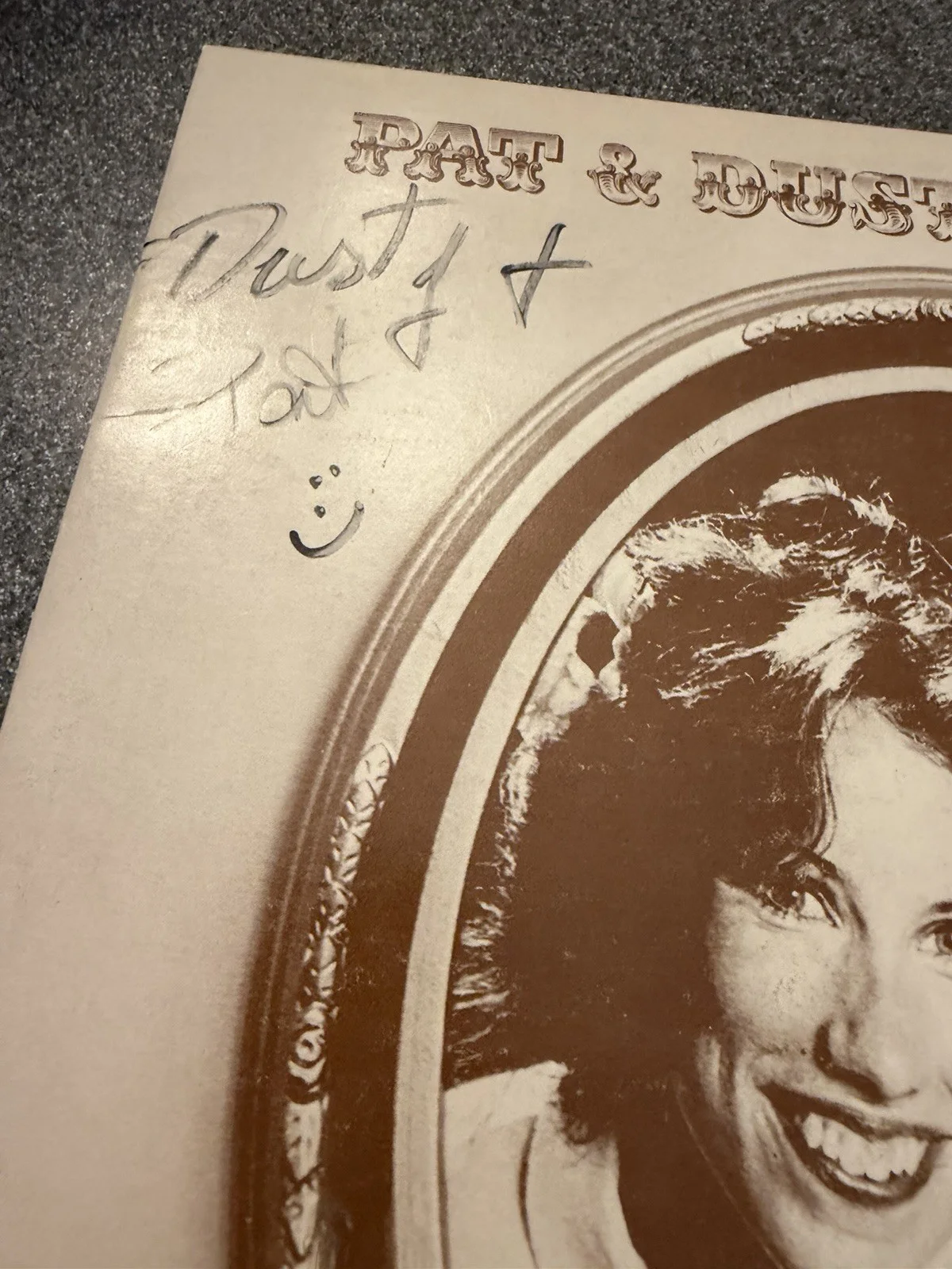 Pat & Dusty Rhodes Autographed Original Vinyl Record Album Signed Cover, изображение 2