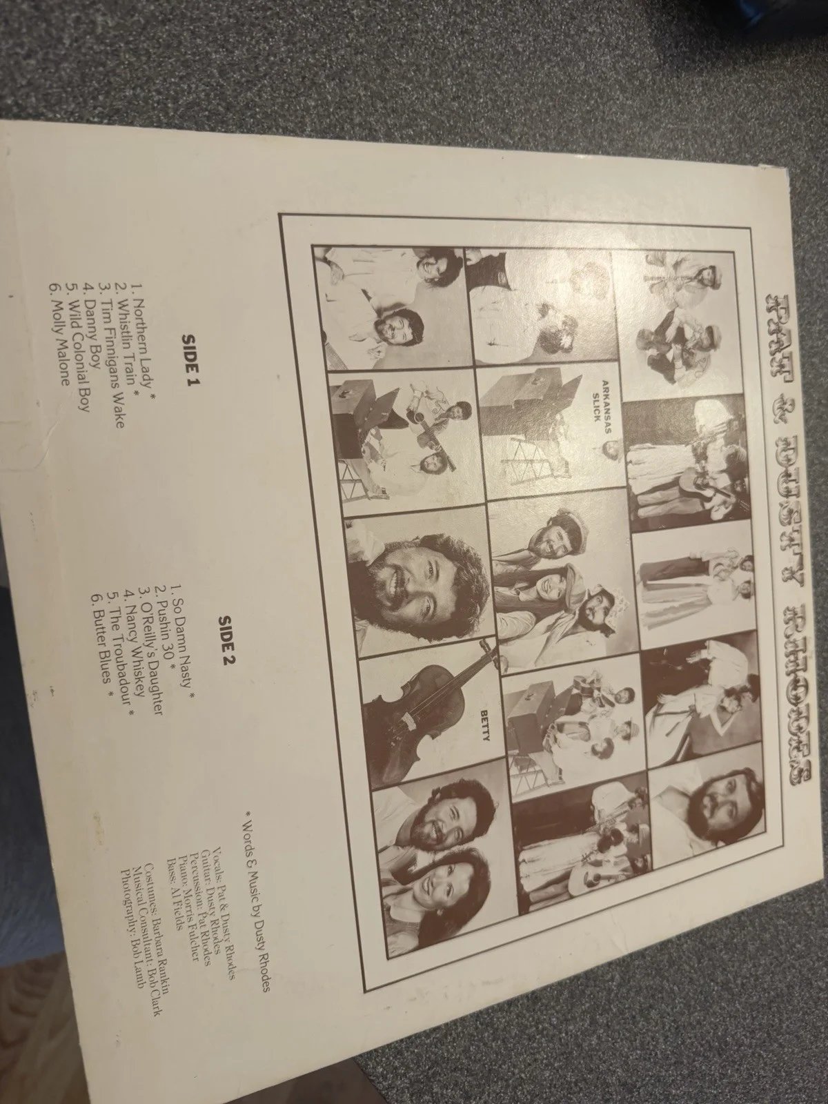 Pat & Dusty Rhodes Autographed Original Vinyl Record Album Signed Cover, изображение 3