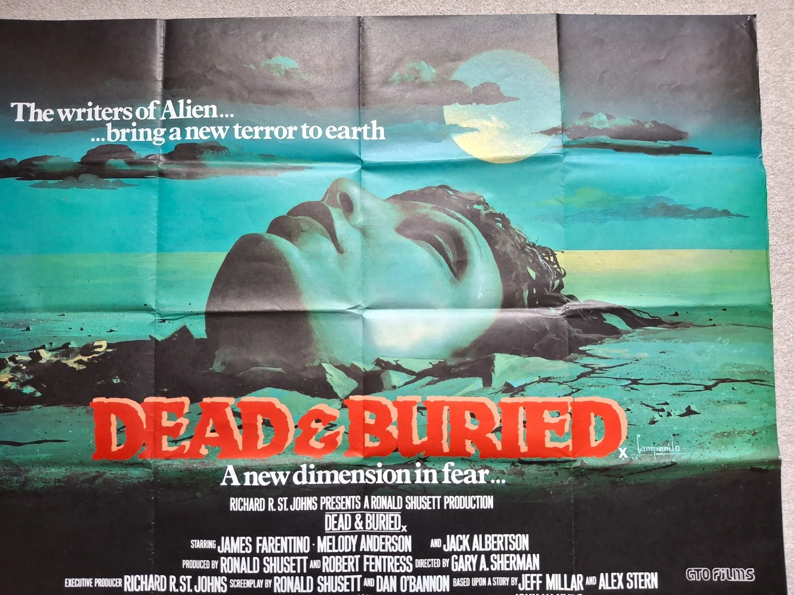 Dead & Buried Original Rare Cinema Movie Film Quad Poster 40 by 30 inches, изображение 4