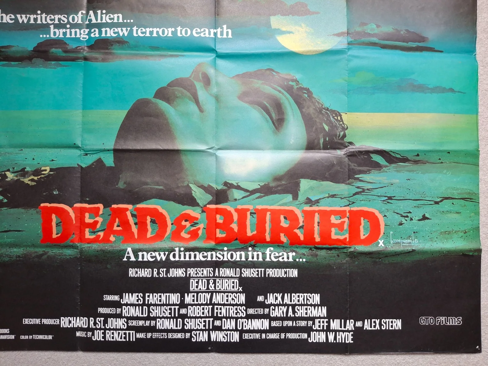 Dead & Buried Original Rare Cinema Movie Film Quad Poster 40 by 30 inches, изображение 5