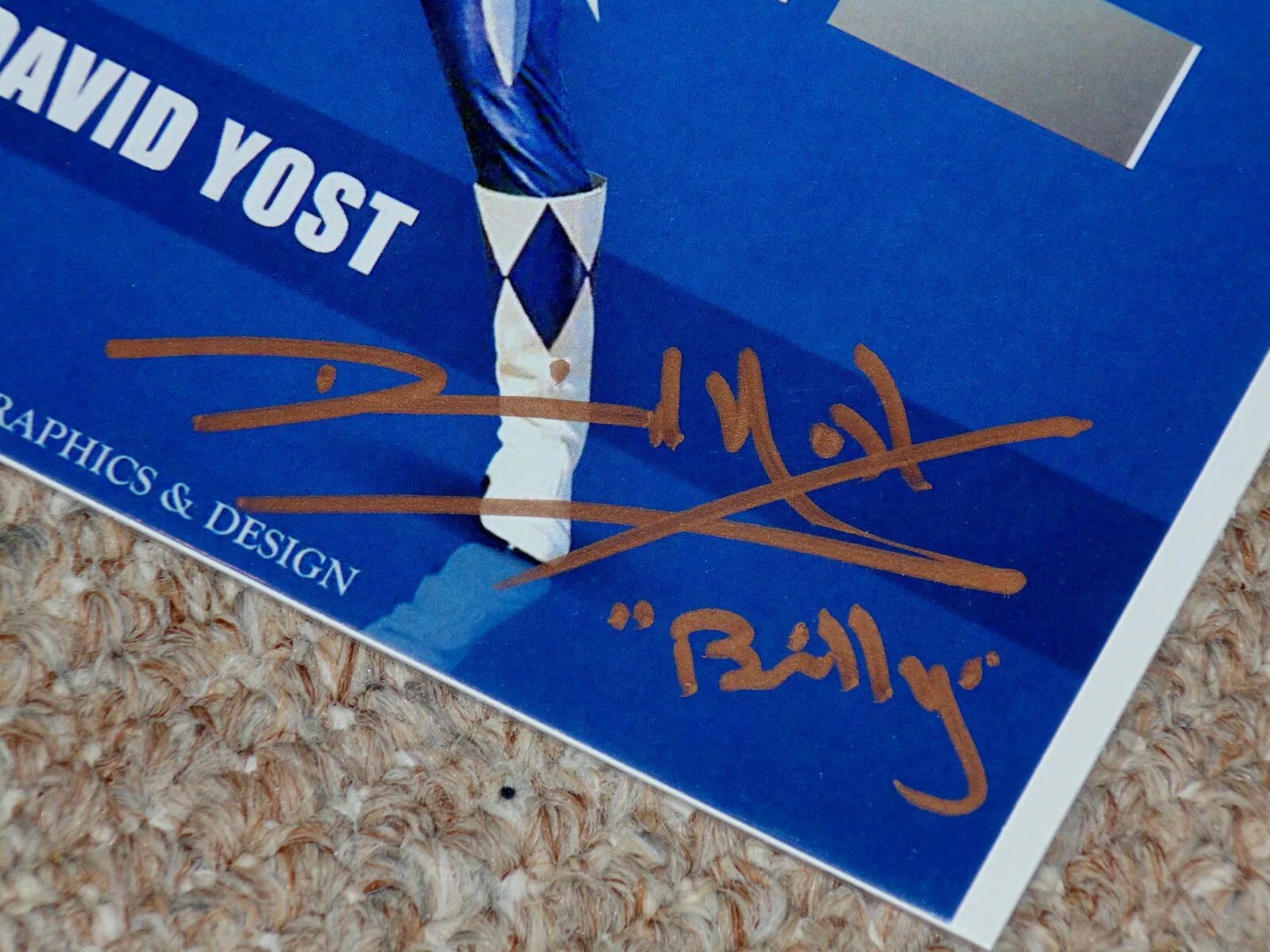 David Yost — David Yost Power Rangers Blue Ranger Billy 8x10 Signed Photo Hal-Con 2018 MMPR, изображение 2