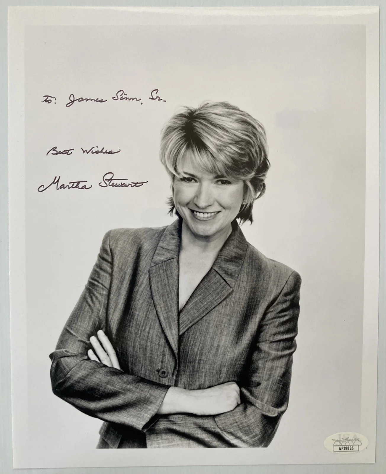 Martha Stewart — Martha Stewart Signed Autograph 8x10 B&W Photo - JSA Cert - FREE S&H!, image 2