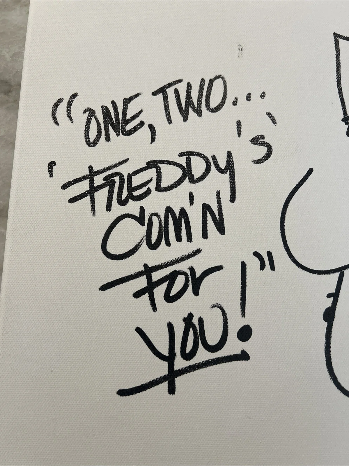 Robert Englund Signed With Sketch 20x16 A Nightmare On Elm Street Canvas, image 3