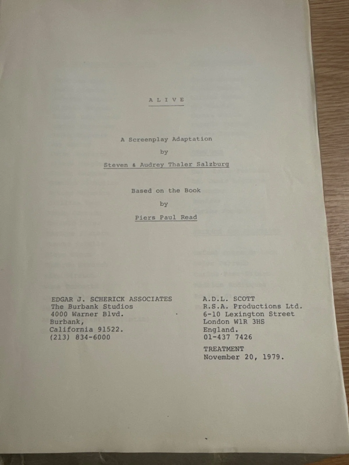 Alive 1993 movie script directed by Frank Marshall starring Ethan Hawke, image 4