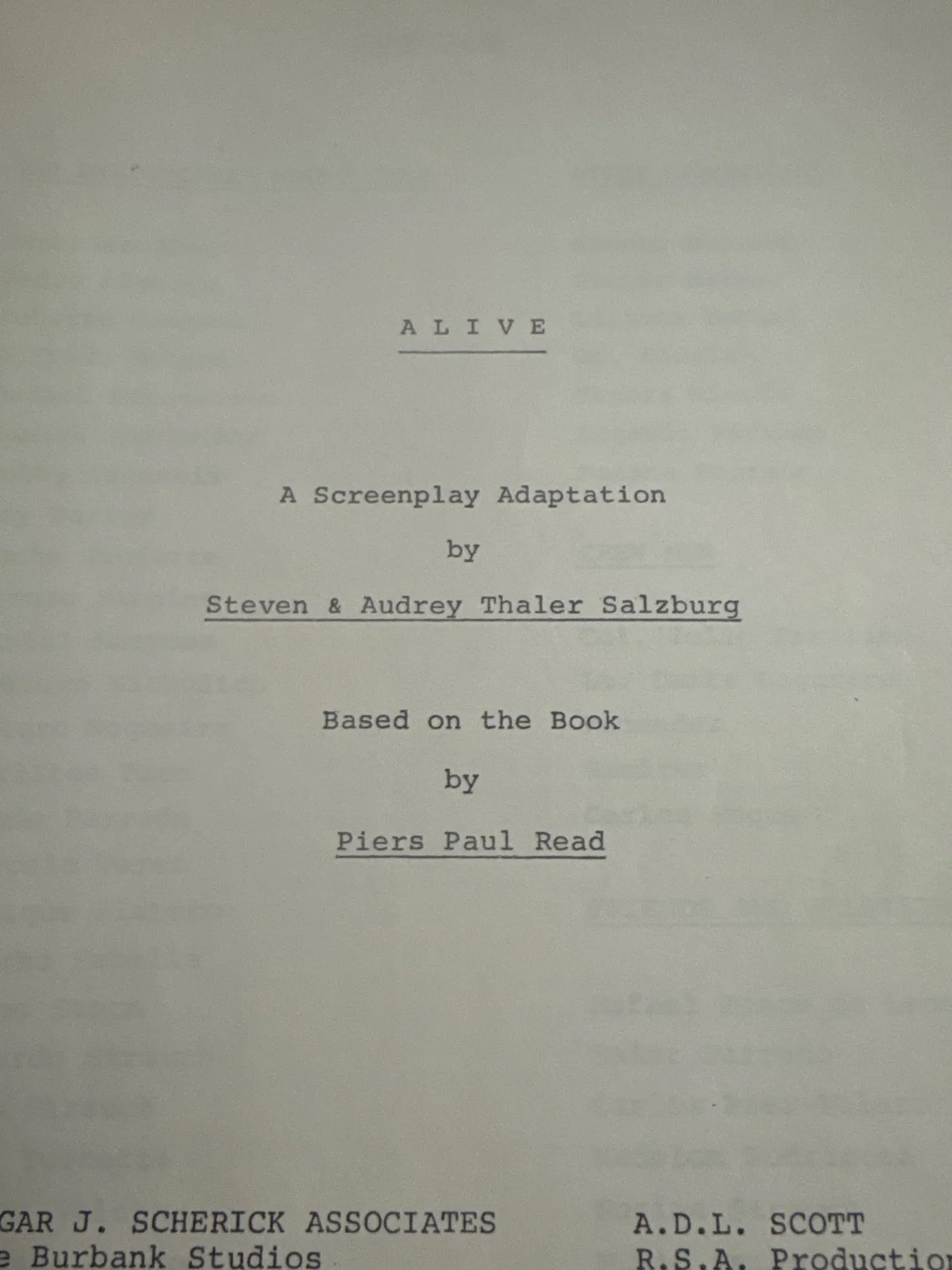 Alive 1993 movie script directed by Frank Marshall starring Ethan Hawke, image 5