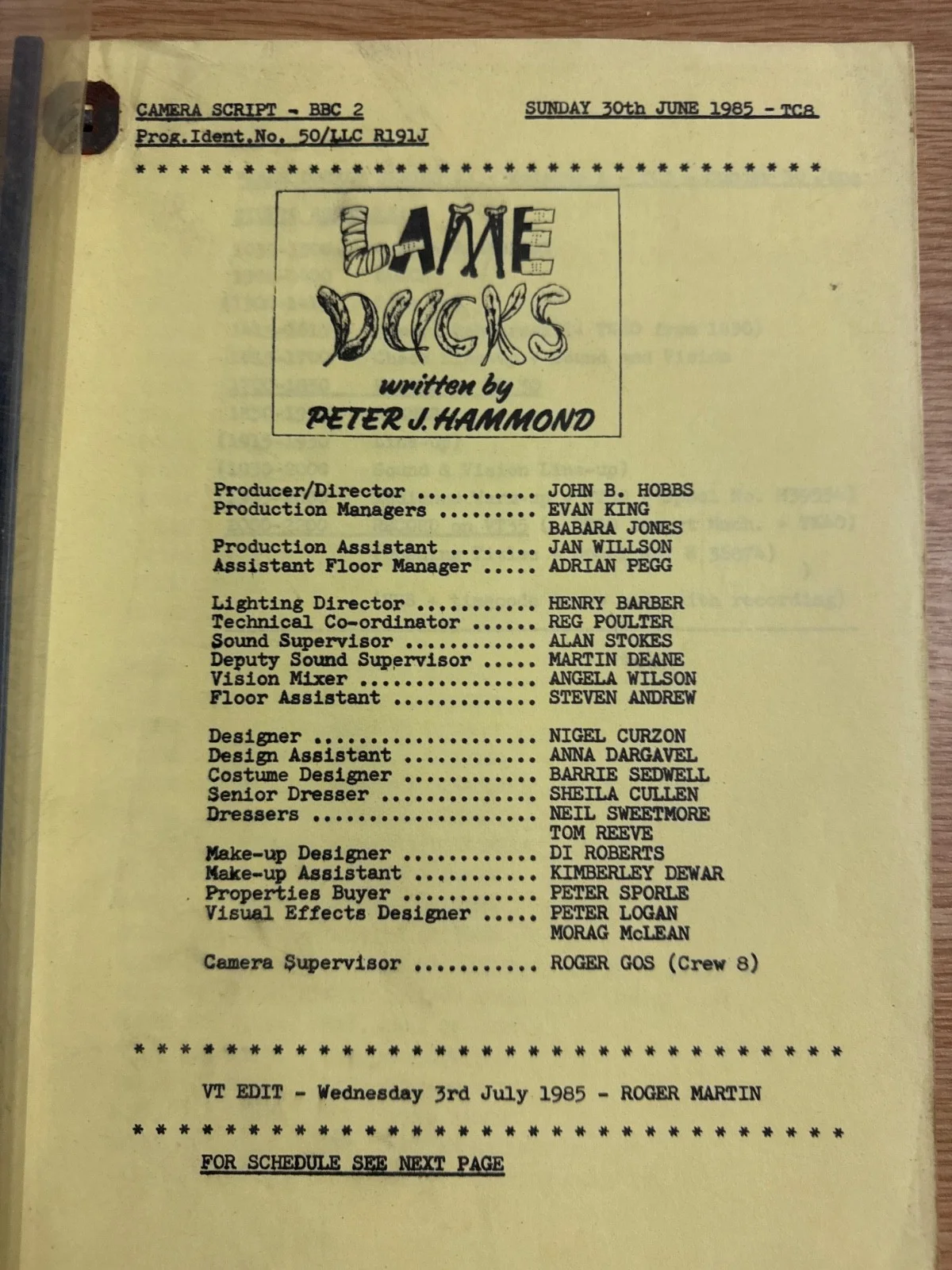 Lame Ducks British television sitcom BBC 1984 written by Peter J. Hammond, image 3