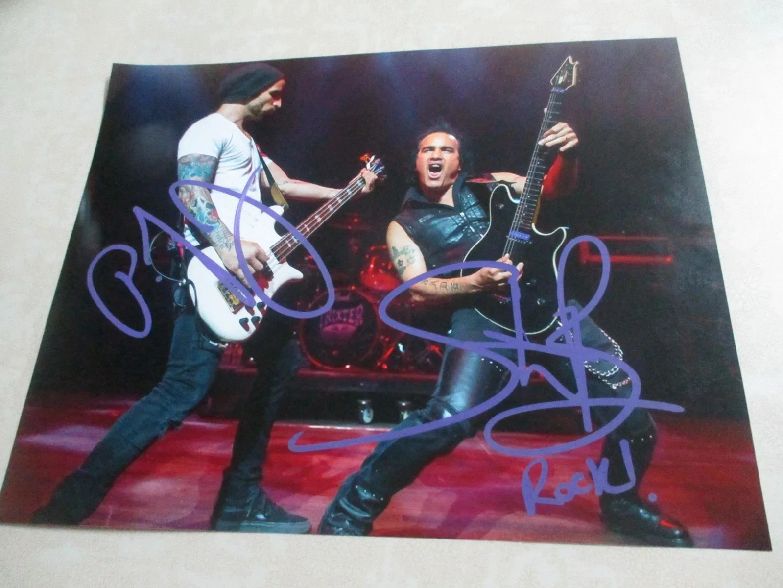 TRIXTER AUTHENTIC AUTOGRAPHED/SIGNED 8X10 PHOTO-STEVE BROWN & PJ FARLEY, image 2