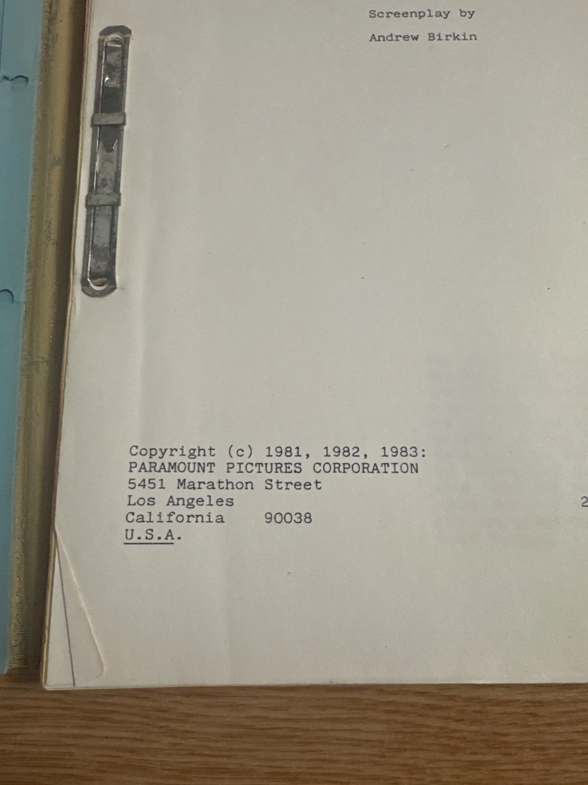King David 1985 script starring Richard Gere movie Directed by Bruce Beresford, image 5