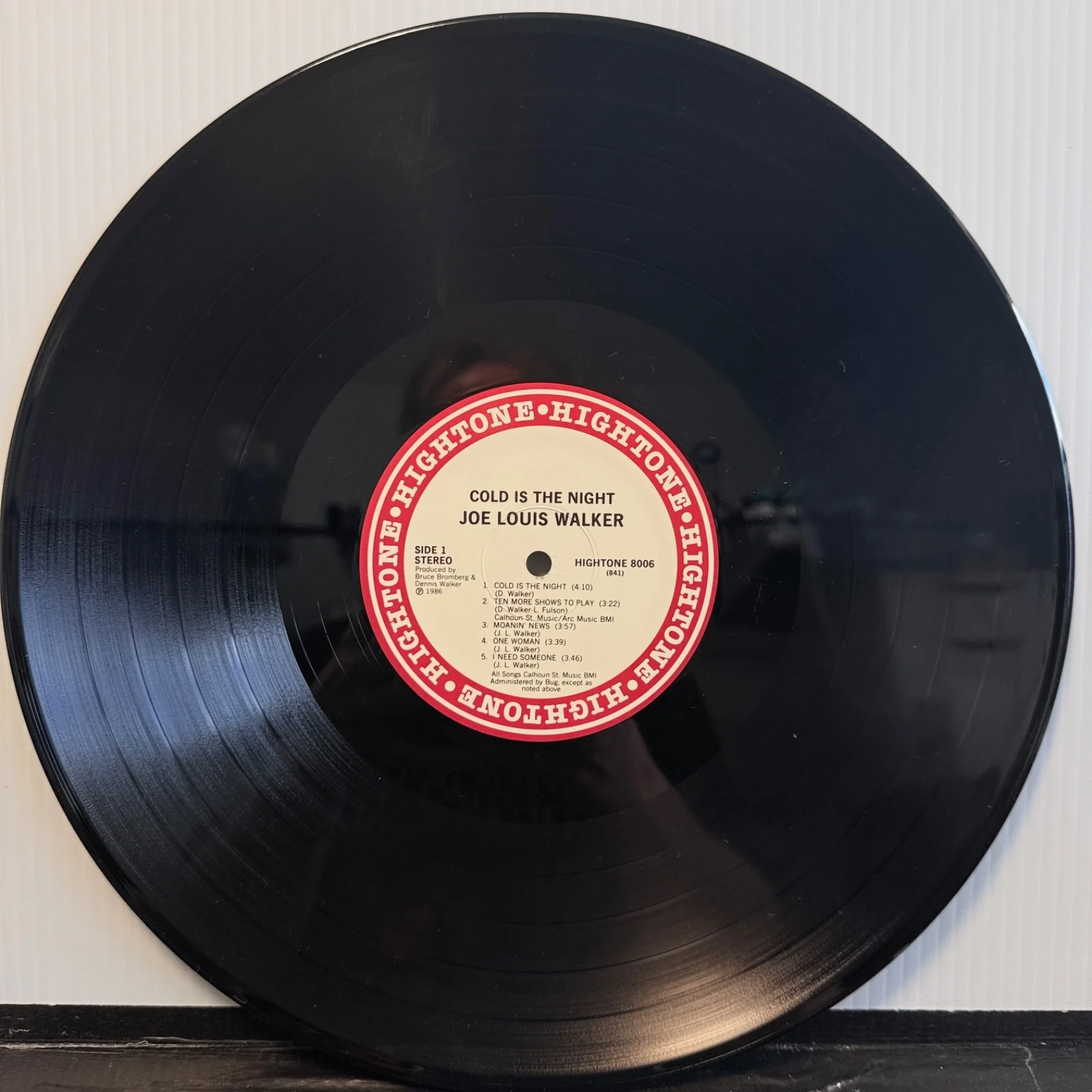 AUTOGRAPHED Joe Louis Walker "COLD IS THE NIGHT" Hightone 8006 TO MIRO NM vinyl, изображение 4