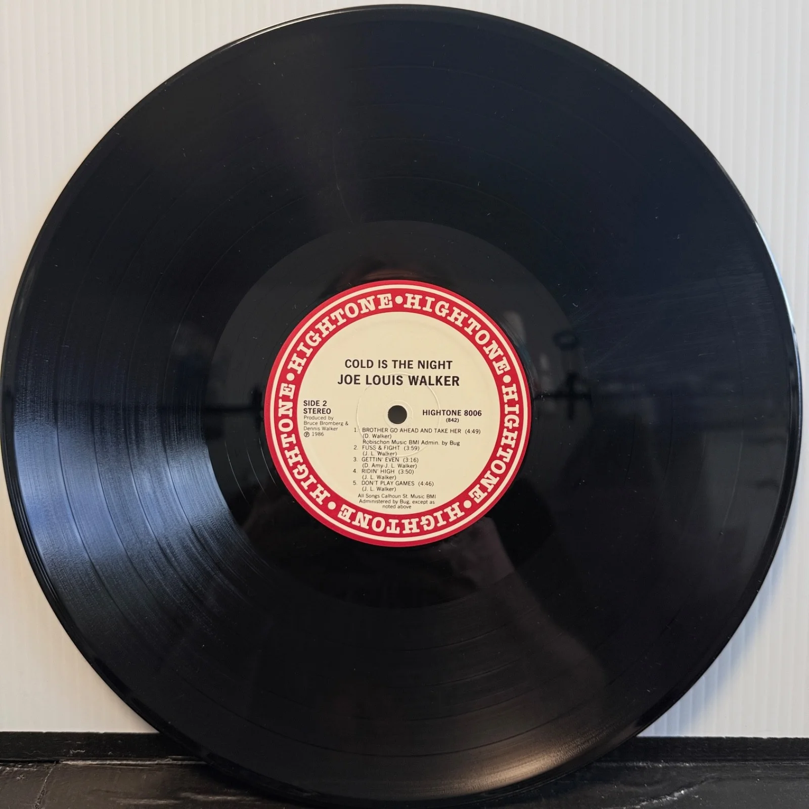 AUTOGRAPHED Joe Louis Walker "COLD IS THE NIGHT" Hightone 8006 TO MIRO NM vinyl, изображение 5