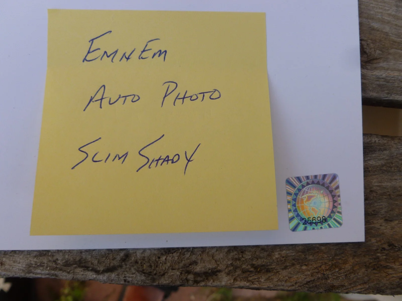 Eminem Mega Star Signed "Shady" 8X10 Photo W/ #`d COA, image 2