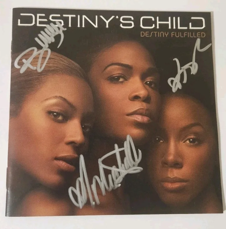 Beyonce Knowles, Kelly Rowland, Michelle Williams — Destiny's Child ALL Signed Destiny Fulfilled JSA Authenticated Beyoncé, KR, & MW