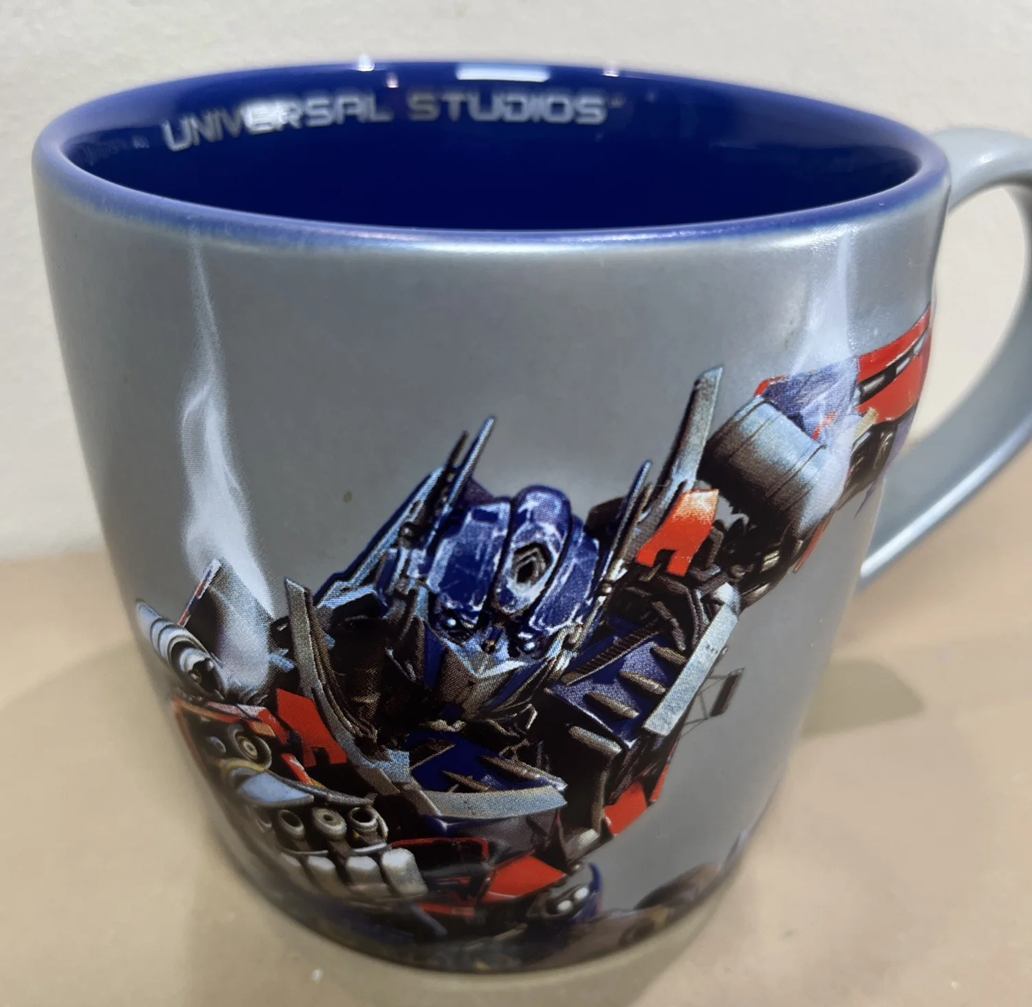 Transformers Optimus Prime 3D Ceramic 16 Oz Mug 2012 Hasbro VGC Universal Studio, image 2