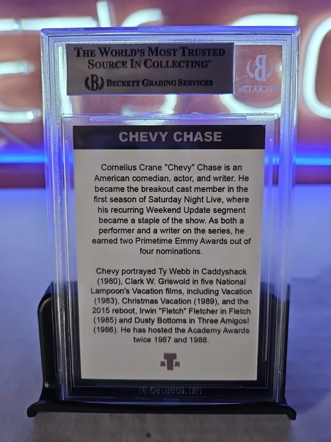 Chevy Chase — Chevy Chase 🔥 Auto [Webb-Fletch-Griswold-Dusty] | Beckett Authenticated, изображение 2