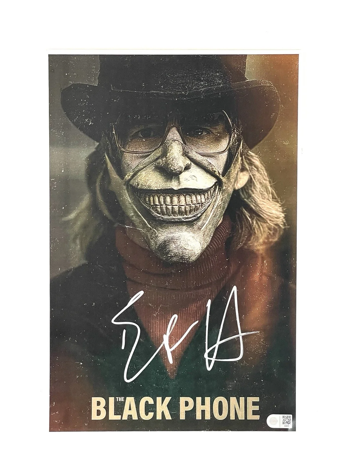 Ethan Hawke — The Black Phone Autographed 12x18 Horror Movie Poster Ethan Hawke Signed Beckett