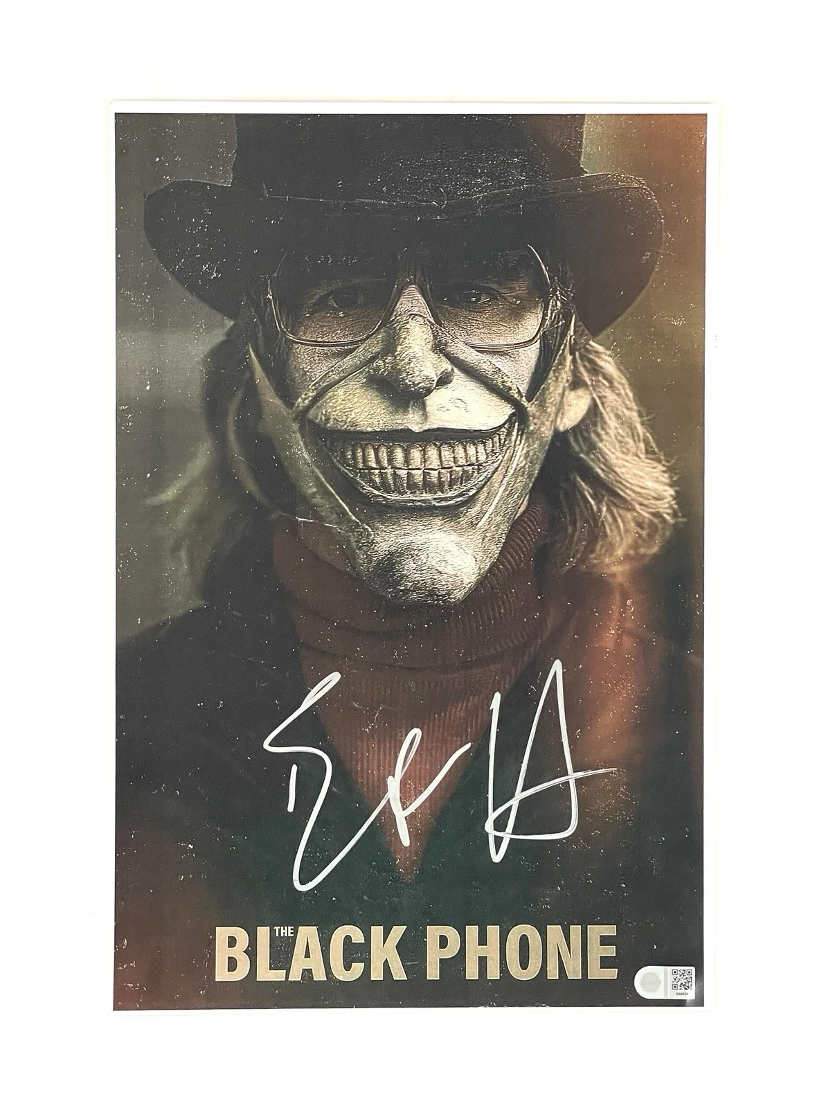 Ethan Hawke — The Black Phone Autographed 12x18 Horror Movie Poster Ethan Hawke Signed Beckett, изображение 3