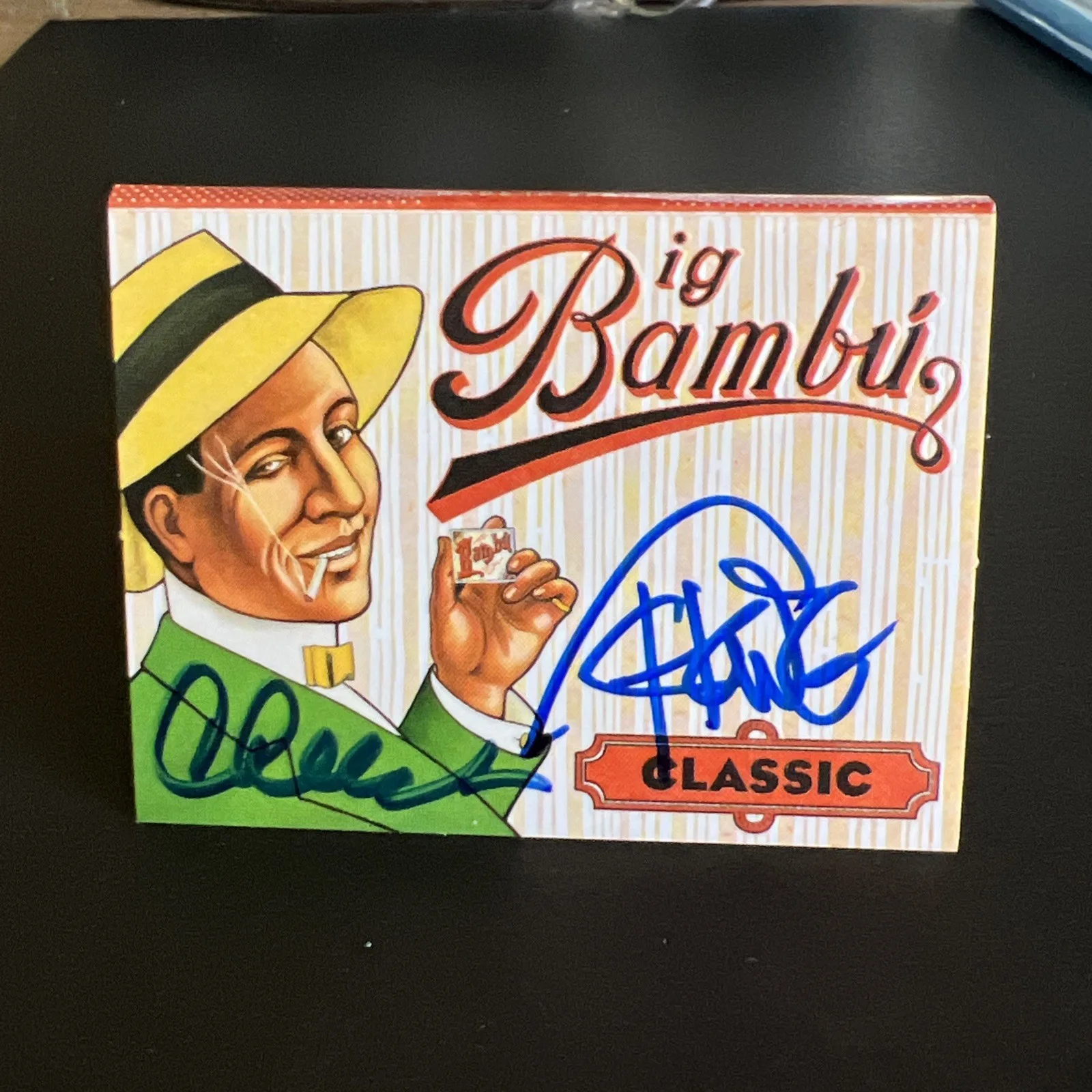Cheech Marin Tommy Chong — Signed Cheech Marin and Tommy Chong Big Bambu Zig Zag Rolling Papers