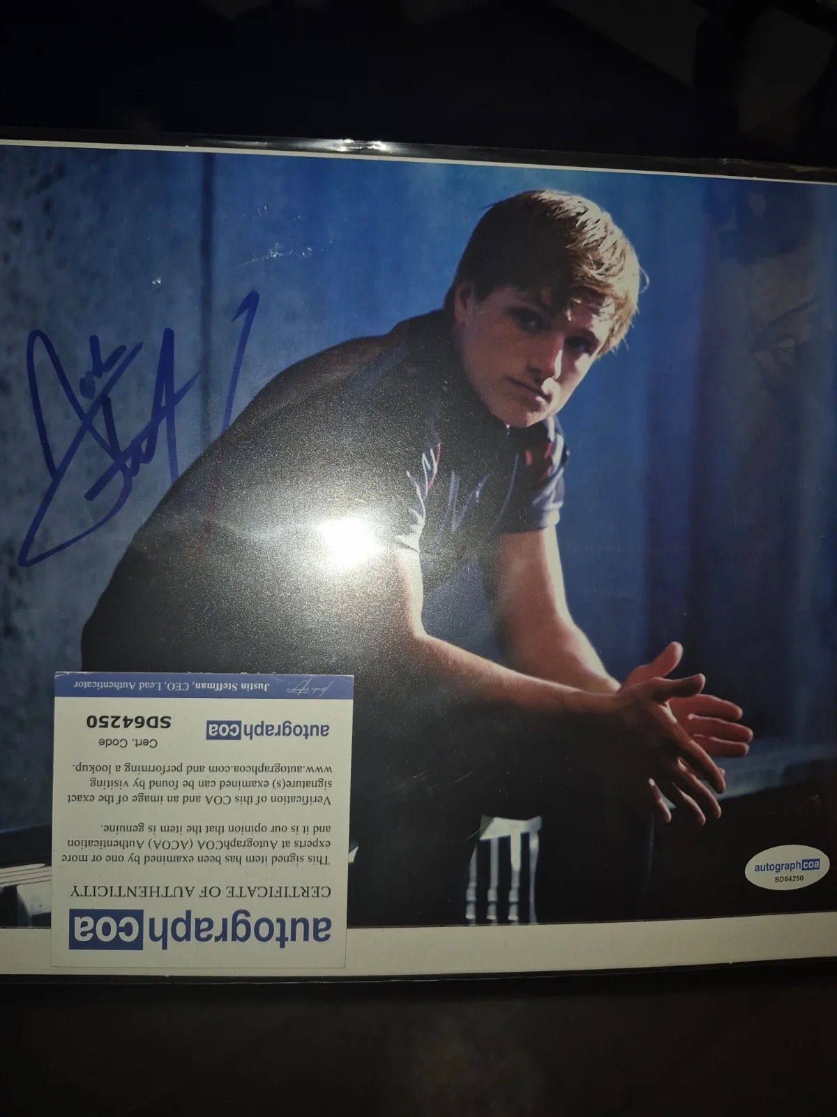Josh Hutcherson — Josh Hutcherson Autographed 8x10 Photo Peeta From Hunger Games