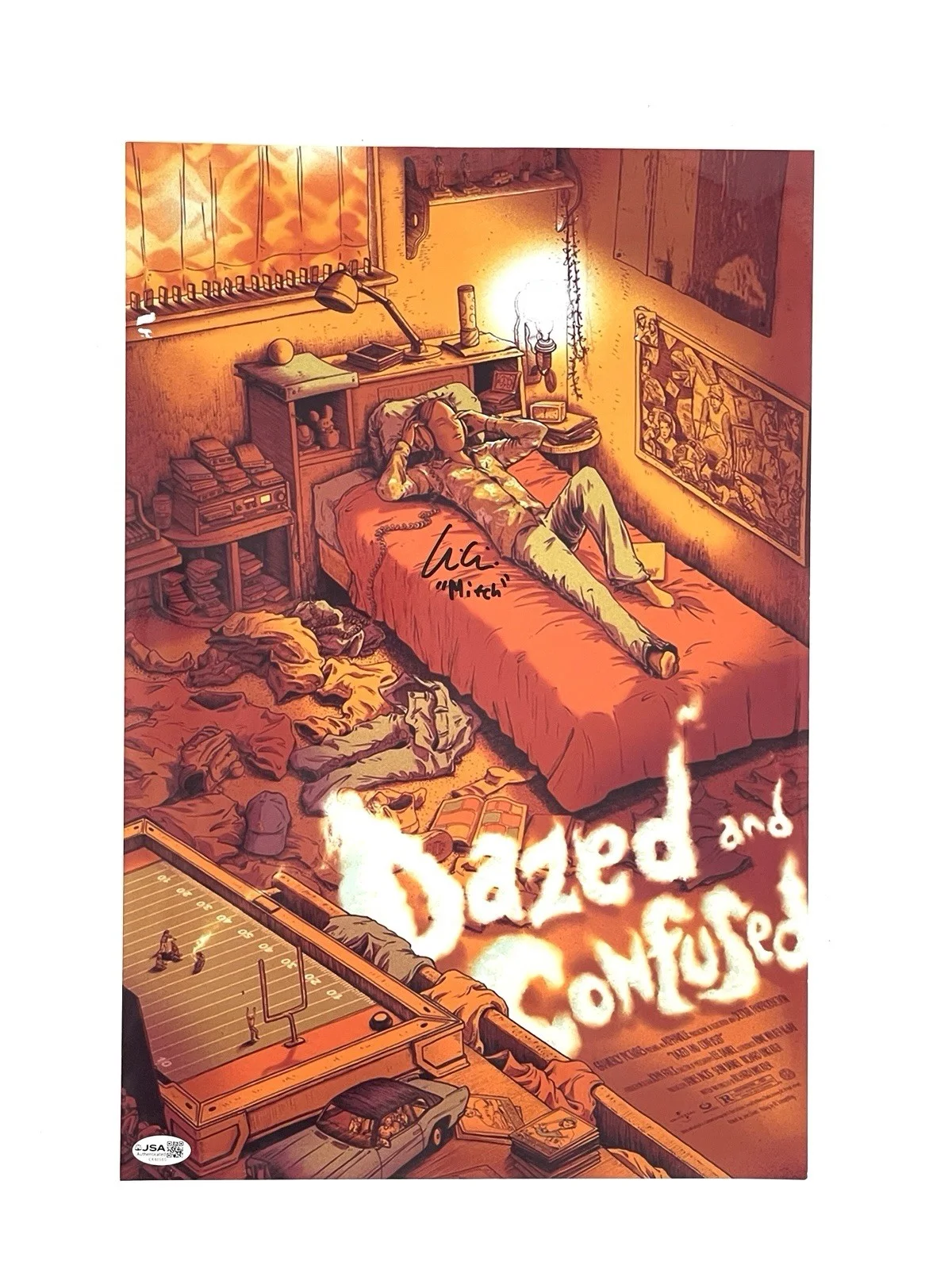 Wiley Wiggins — Dazed and Confused Autographed 12x18 Glossy Poster Wiley Wiggins Mitch Signed, image 3