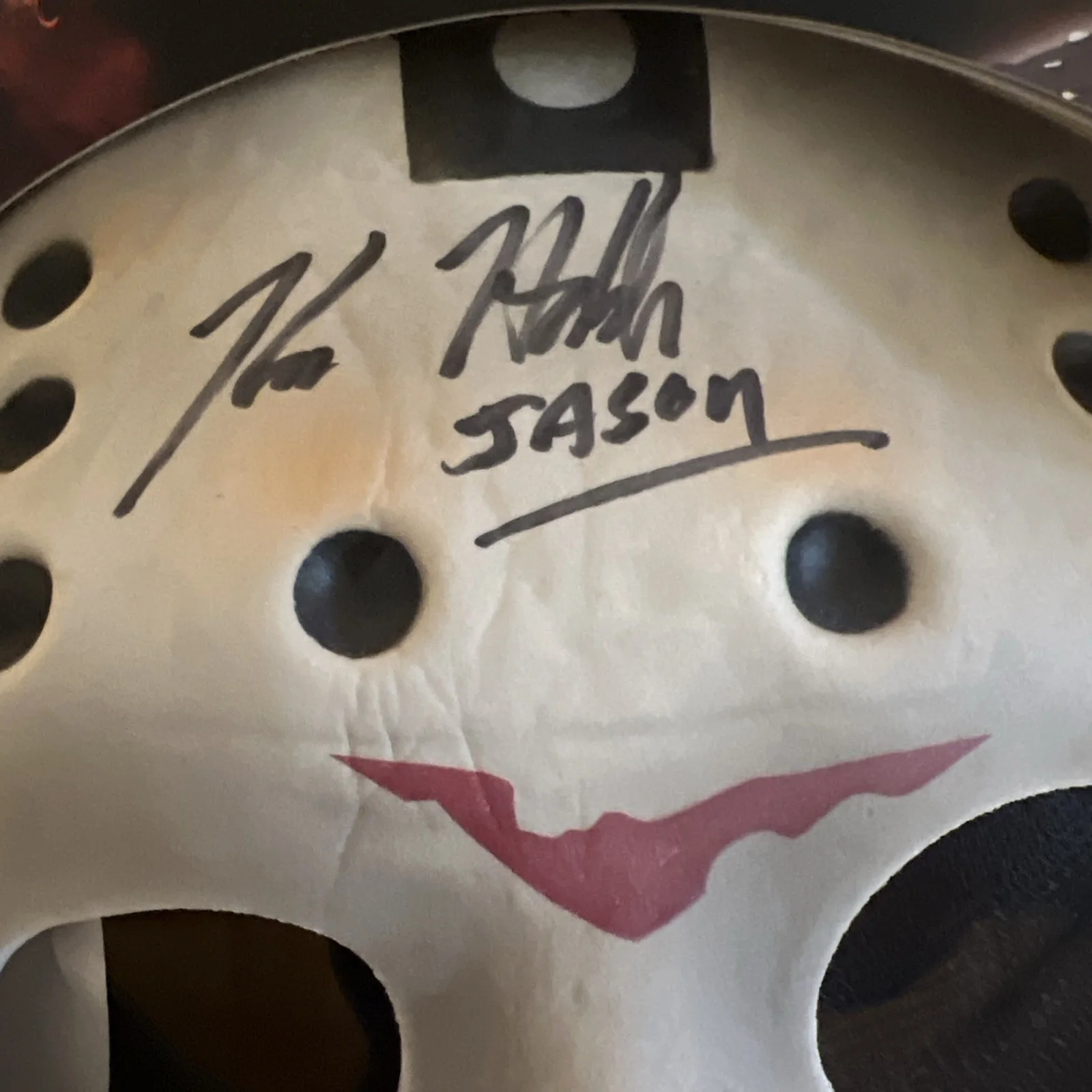 KANE HODDER — KANE HODDER AUTOGRAPHED JASON VOORHEES HOCKEY MASK! FRIDAY THE 13TH, изображение 2