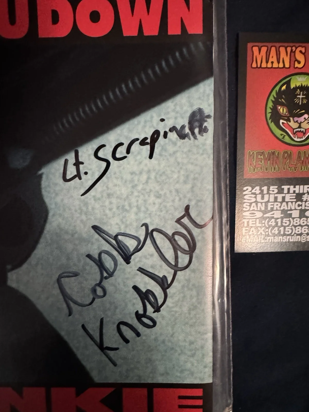 Rare X COPS Signed 7” GWAR Dave Brockie, image 3