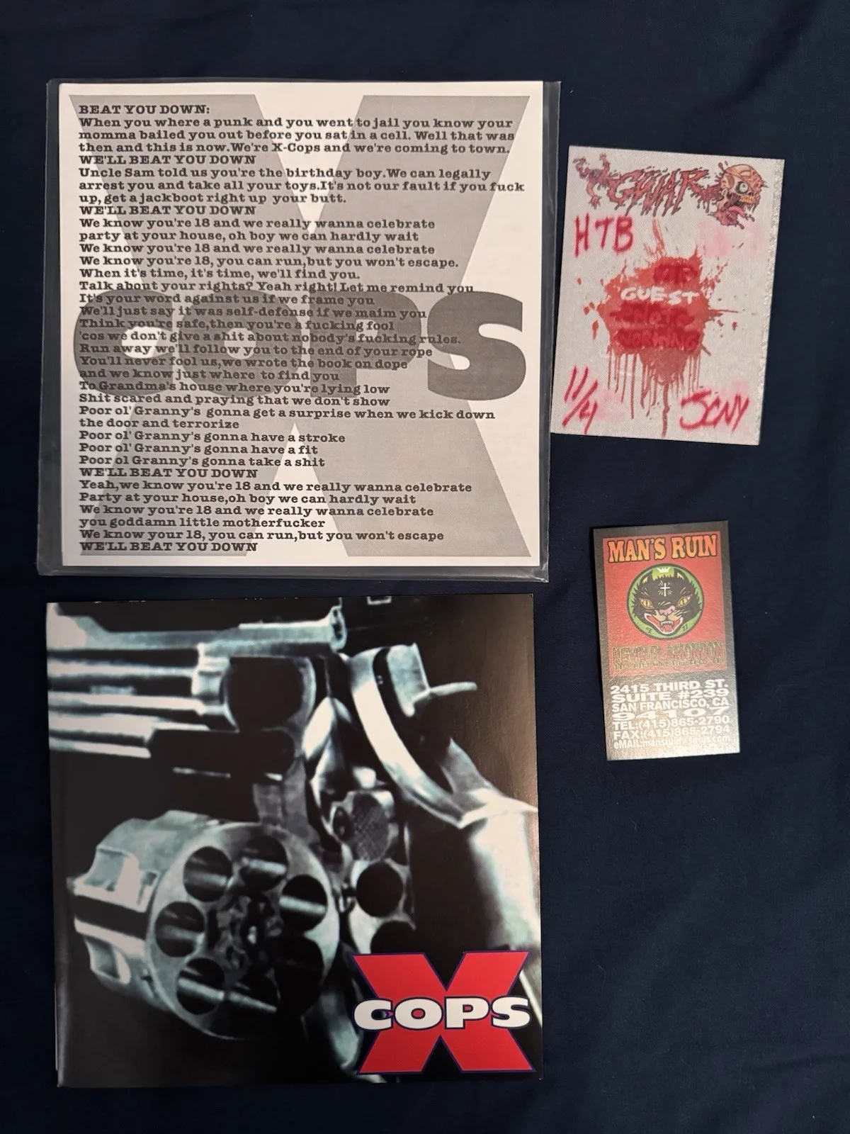 Rare X COPS Signed 7” GWAR Dave Brockie, image 4