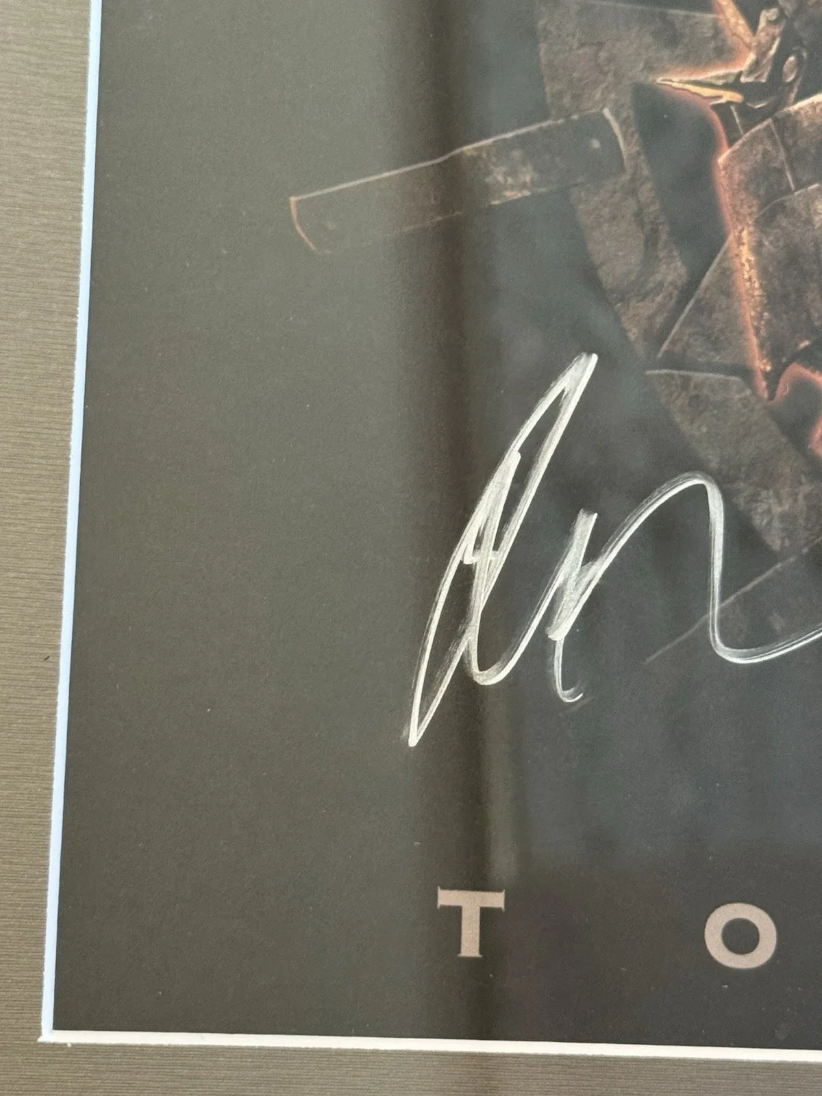 Disturbed The Vengeful One Autographed Poster Framed W/ Personal Picture READ!!, изображение 3