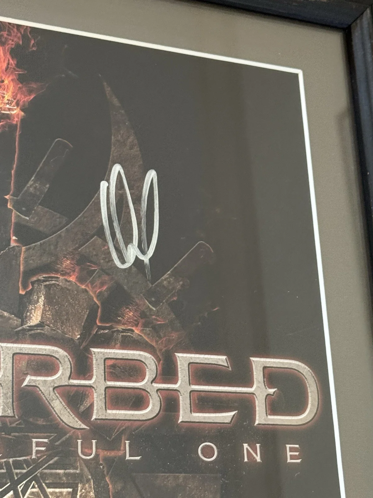 Disturbed The Vengeful One Autographed Poster Framed W/ Personal Picture READ!!, изображение 5
